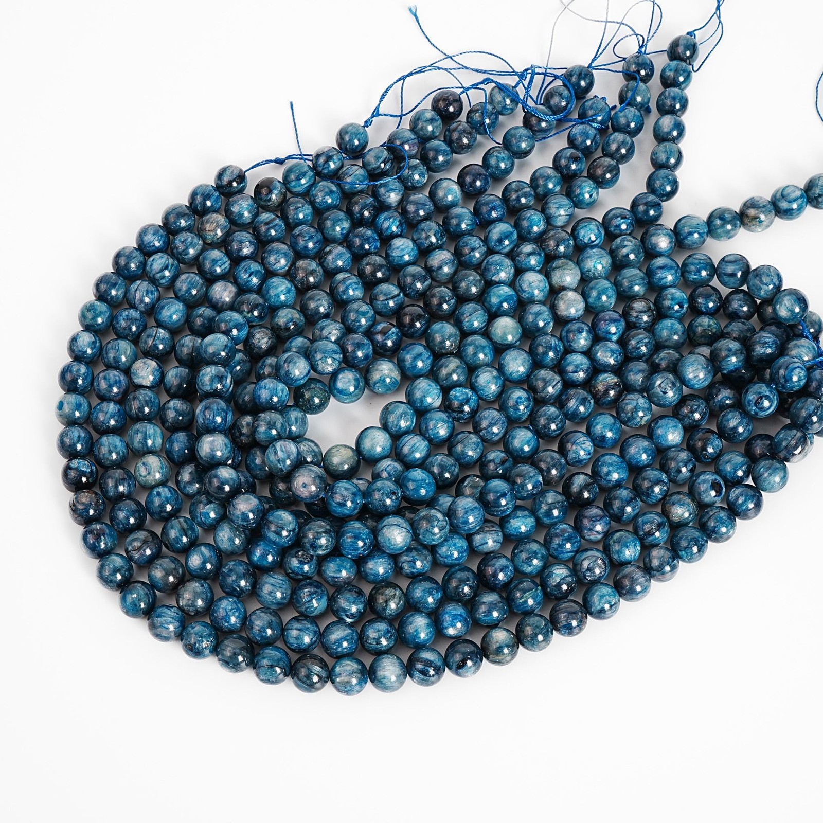 Blue Kyanite Smooth Round A Gemstone Loose Beads 7MM 8MM 9MM 10MM 11MM 12MM
