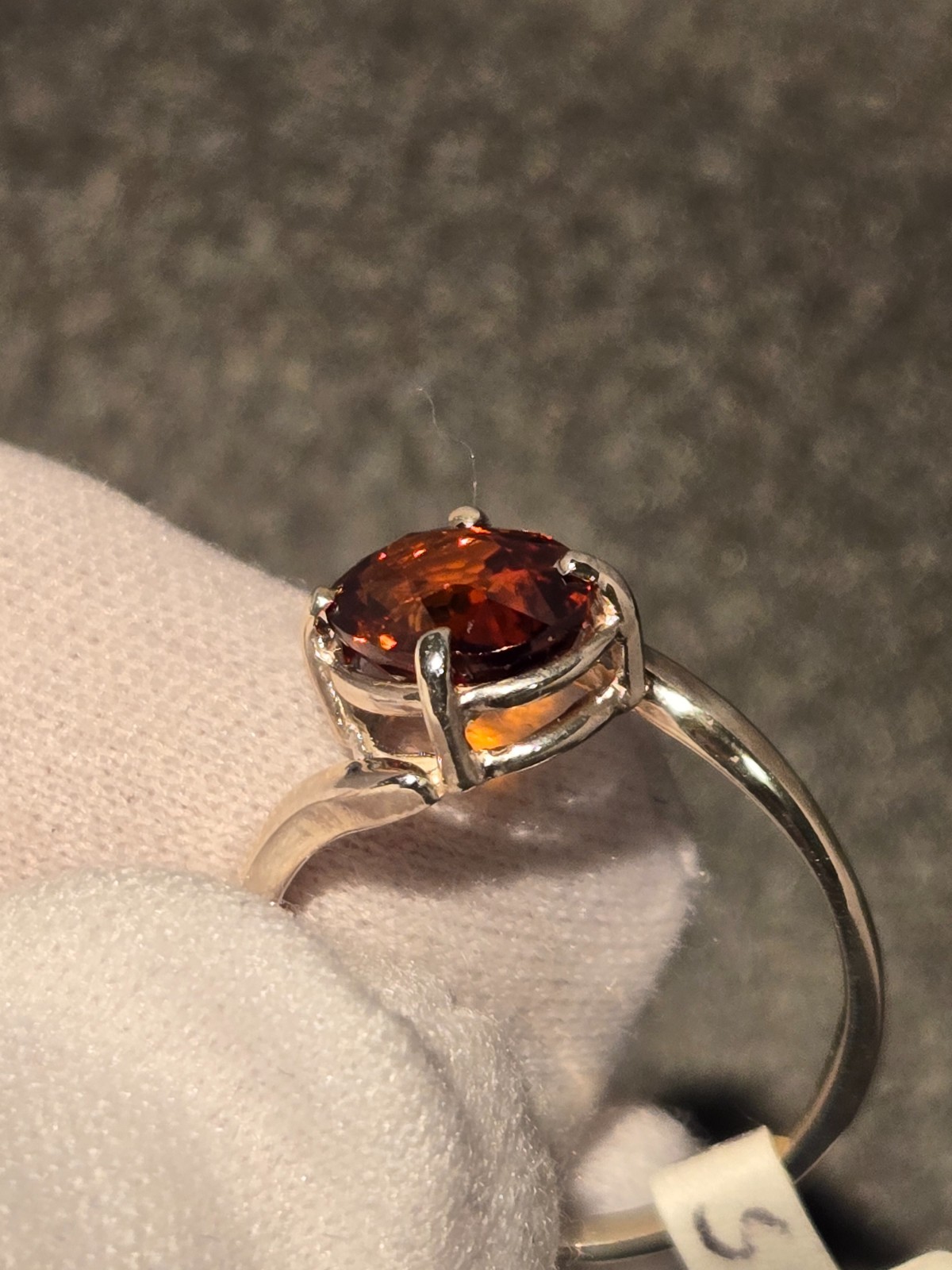 FINE IMPERIAL ZIRCON STERLING SILVER RING! 2.86CT, RICH COLOR, DEPTH, LUSTER!!