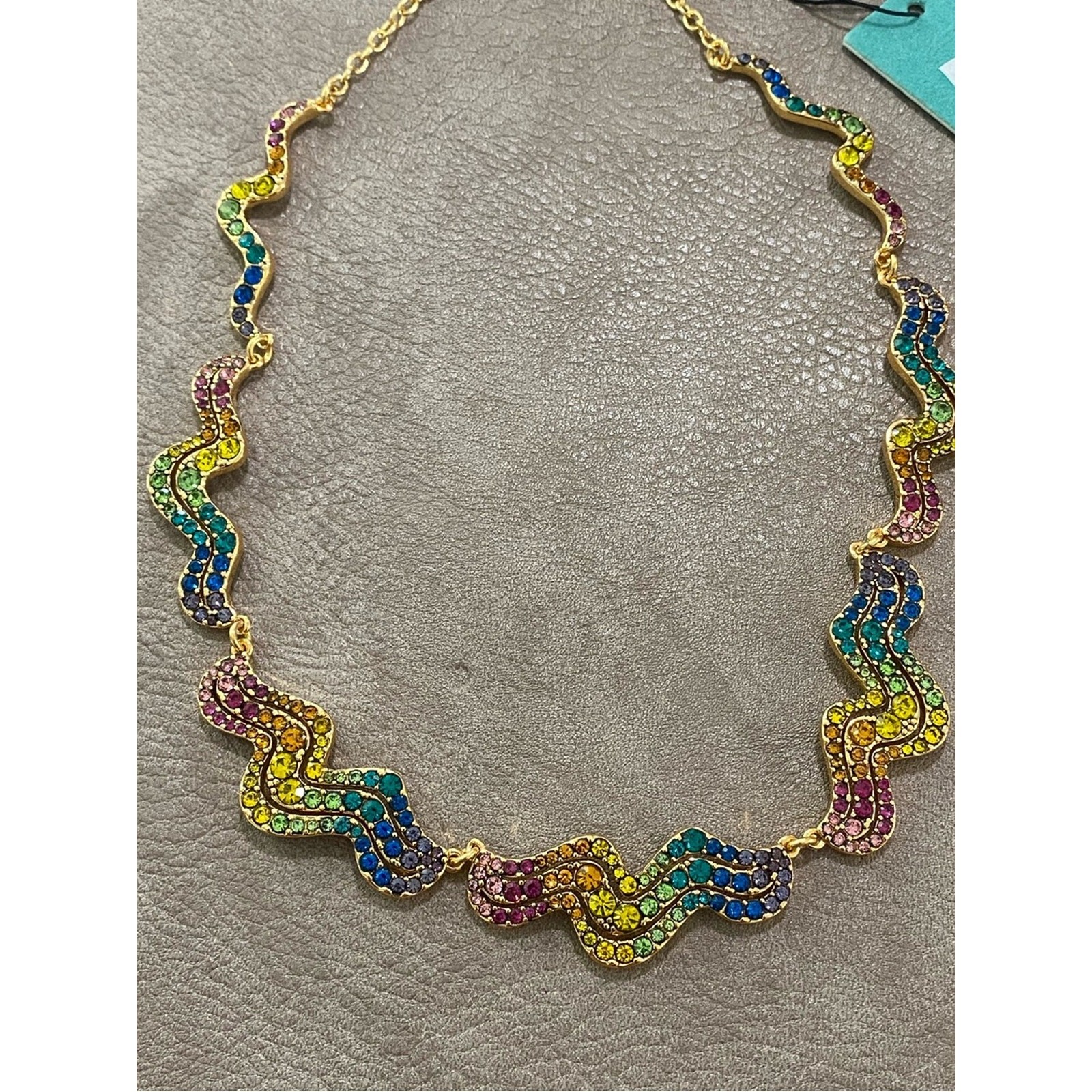 Kurt Geiger Rainbow Wave Collar Necklace NWT