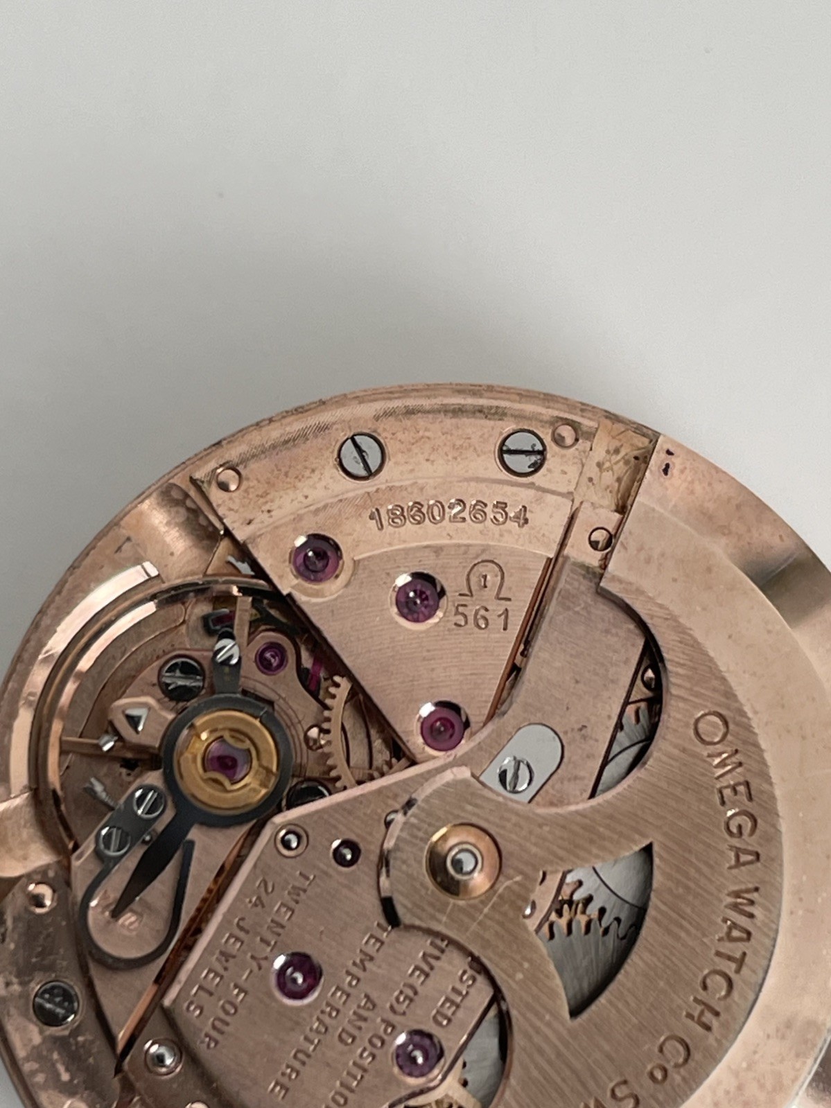 1961 OMEGA CONSTELLATION PIE PAN CROSSHAIR DIAL, MOVEMENT & HANDS 14381 / 14393