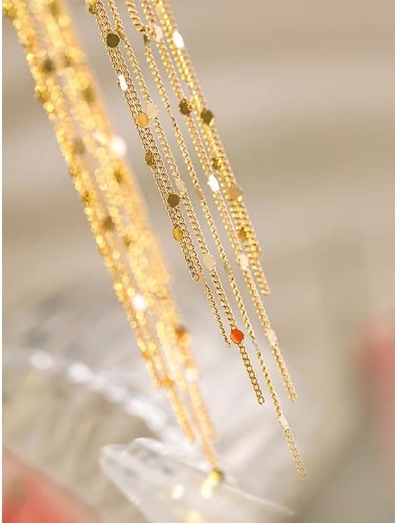 Long Tassel Dangle Drop Earrings for Woman Tassel Dangling Earrings 925 Silver