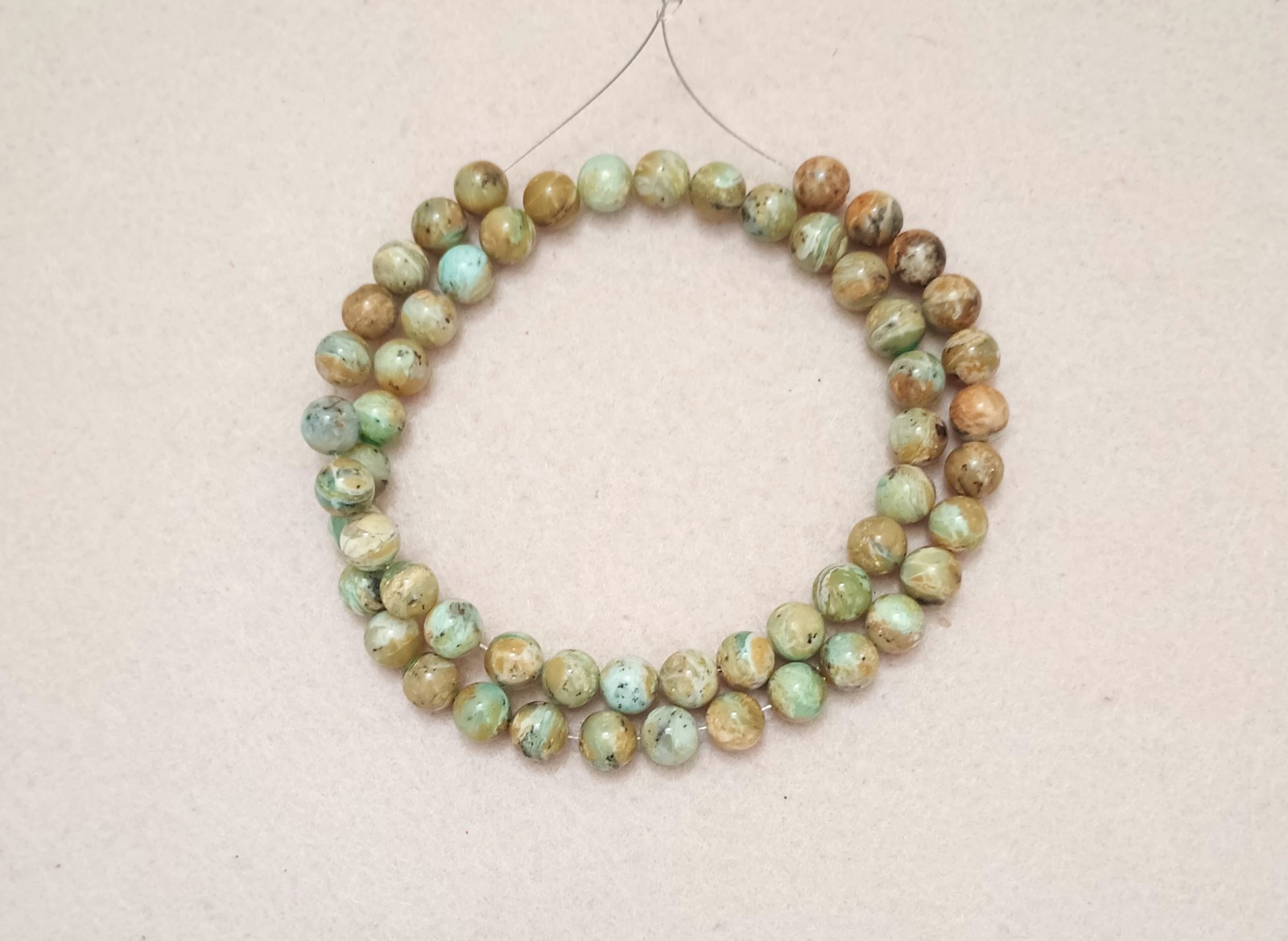 PERUVIAN OPAL 8MM ROUND BEADS – 17.75″ Strand – 5071E