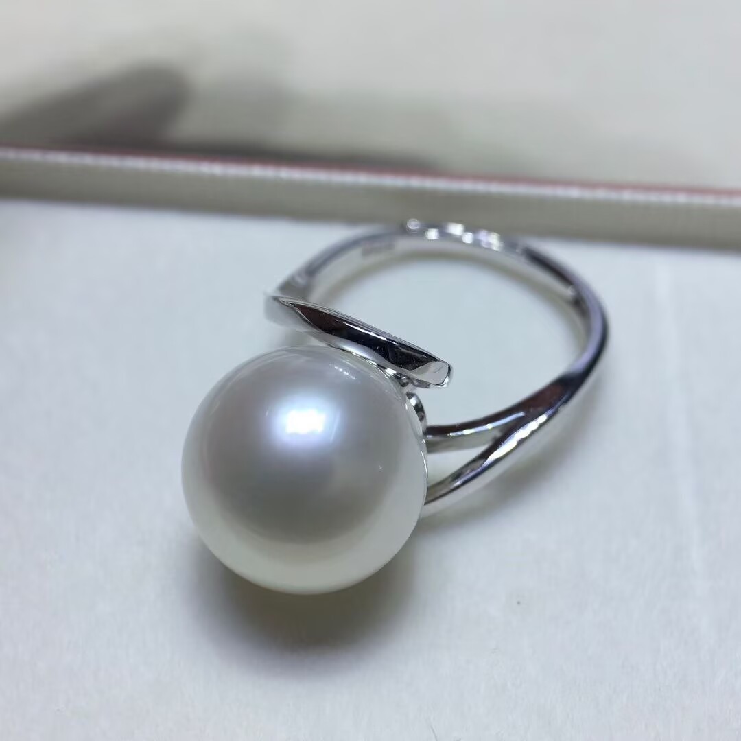 CAHRMING 12-13mm south sea white pearl ring 925s(mr)