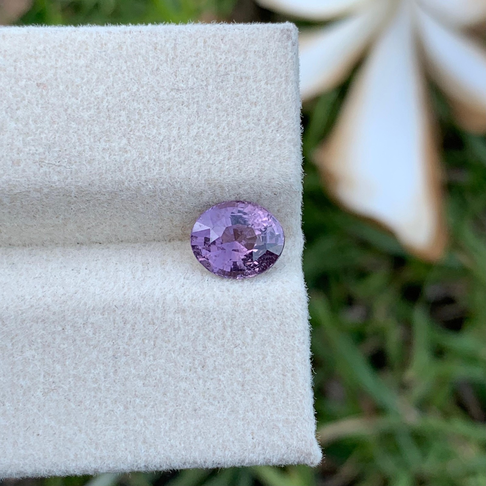 1.35 Cts Natural Lavender Eye Clean Spinel Oval Cut Loose Gemstone Tanzania