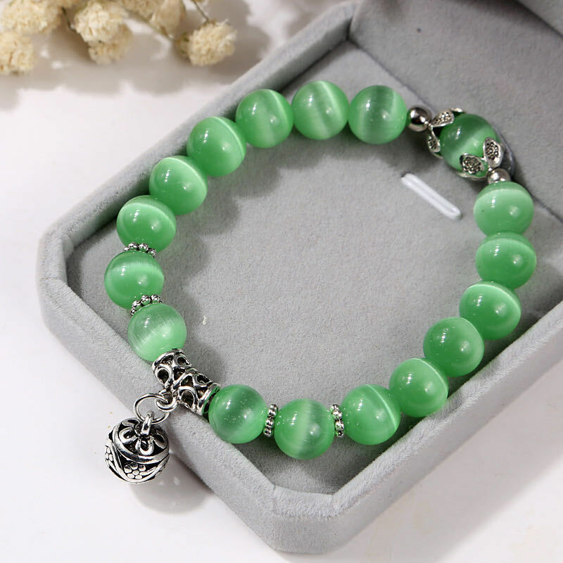 Handmade Natural Gemstone Balance Bracelet Crystal Round 8MM Beads Healing Reiki