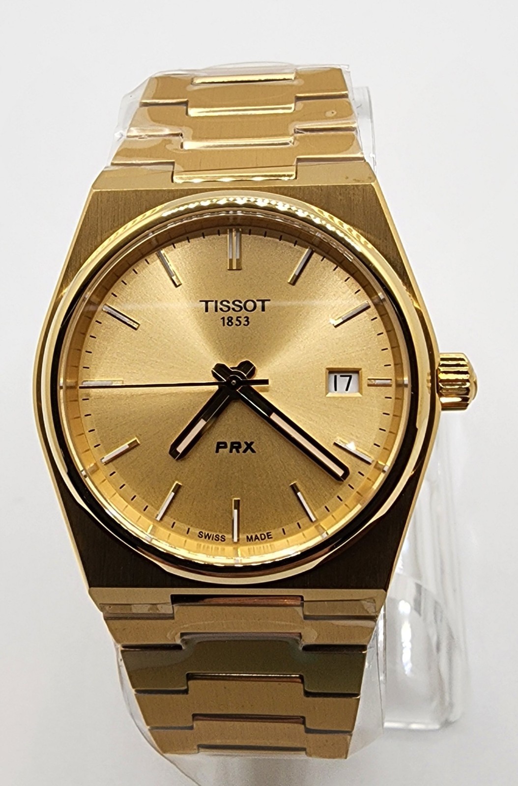 Tissot PRX 35mm Champagne Dial Gold Watch T137.210.33.021.00