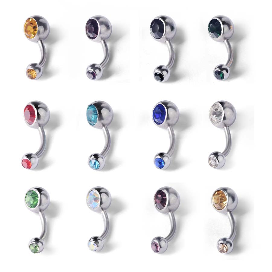 Wholesale Bulk lots Body Piercing Eyebrow Jewelry Belly Tongue Bar Ring 14G 16G