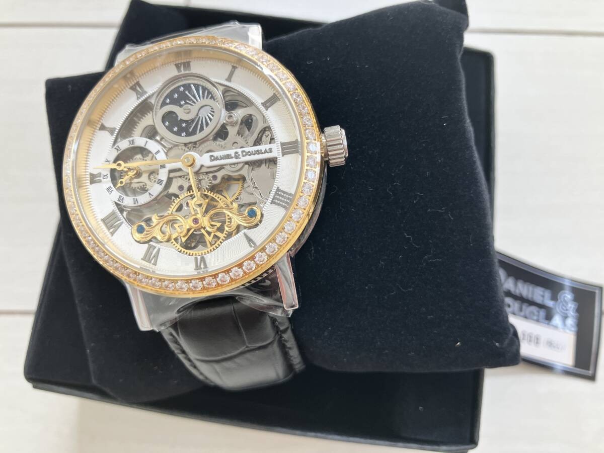 [B1Y] DANIEL DOUGLAS Skeleton Mechanical Watch [t7x]
