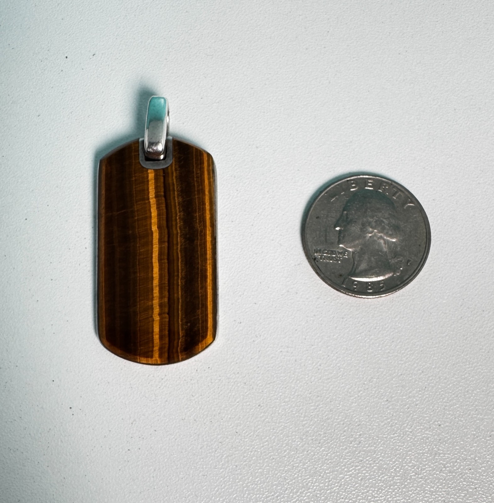 John Hardy Tigers Eye Chevron Tag 42mm