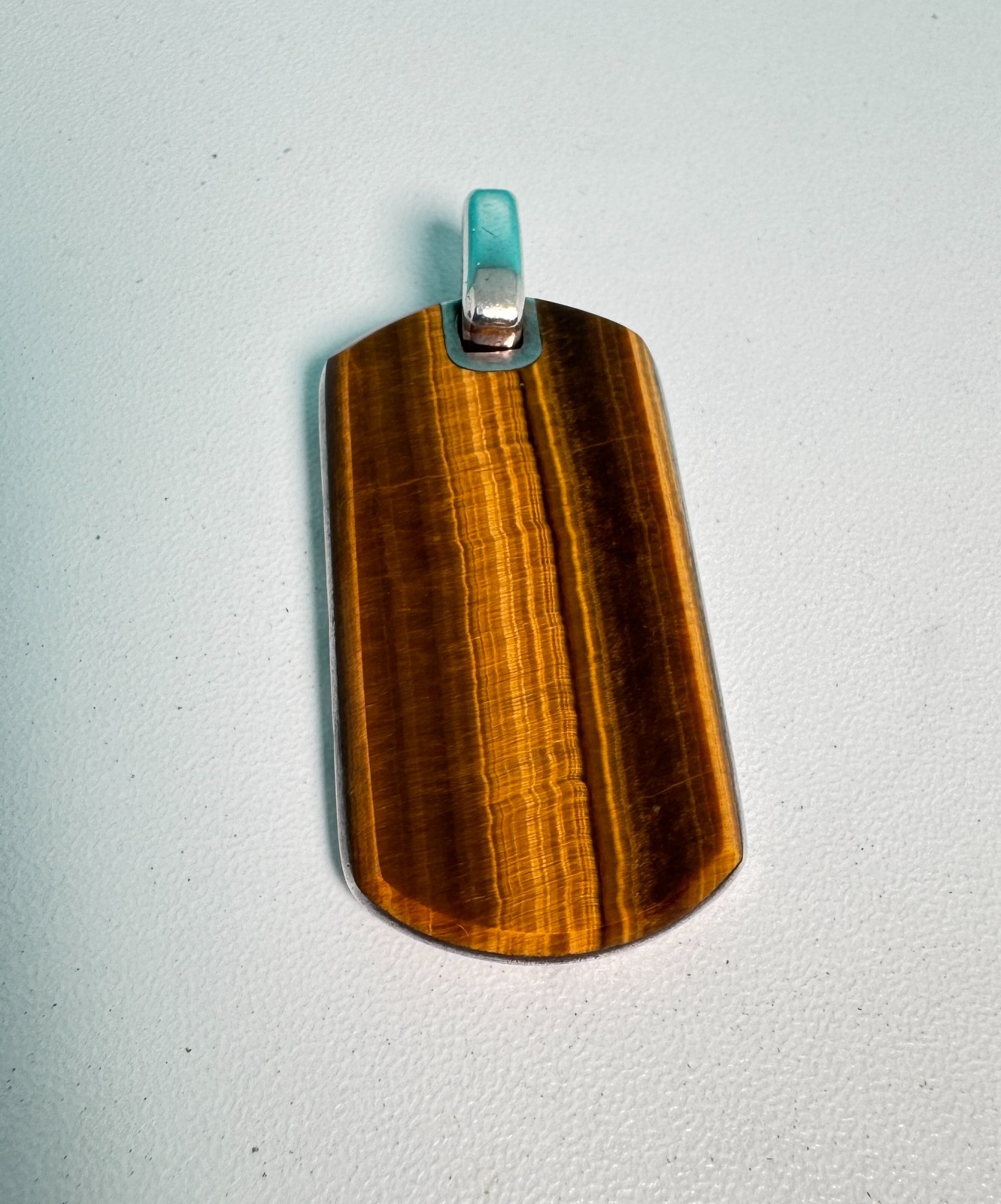 John Hardy Tigers Eye Chevron Tag 42mm