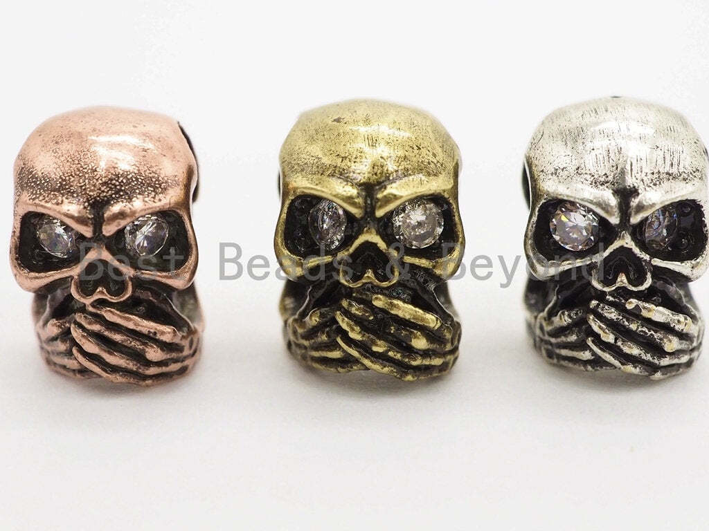 Antique Style Skull Bead for Paracord Survival Bracelet, Men’s Jewelry 8x9x11mm