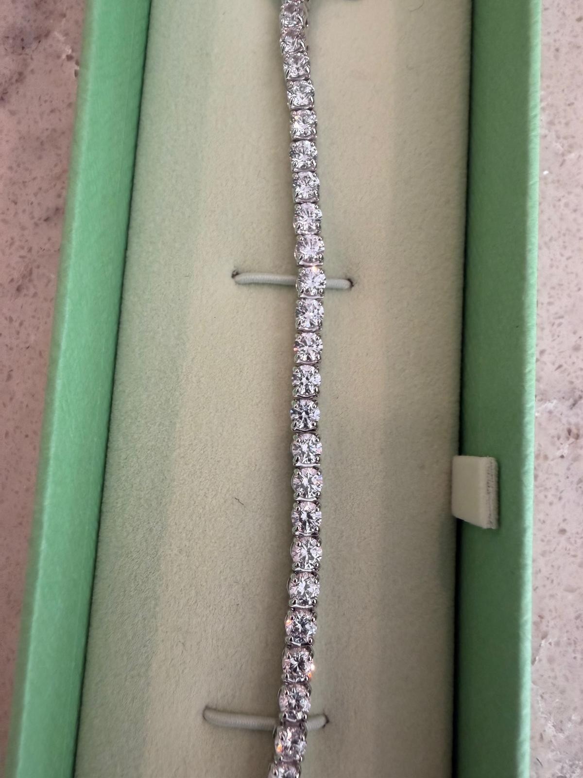Authentic Swarovski Bracelet White Rhodium Plated Excellent condition