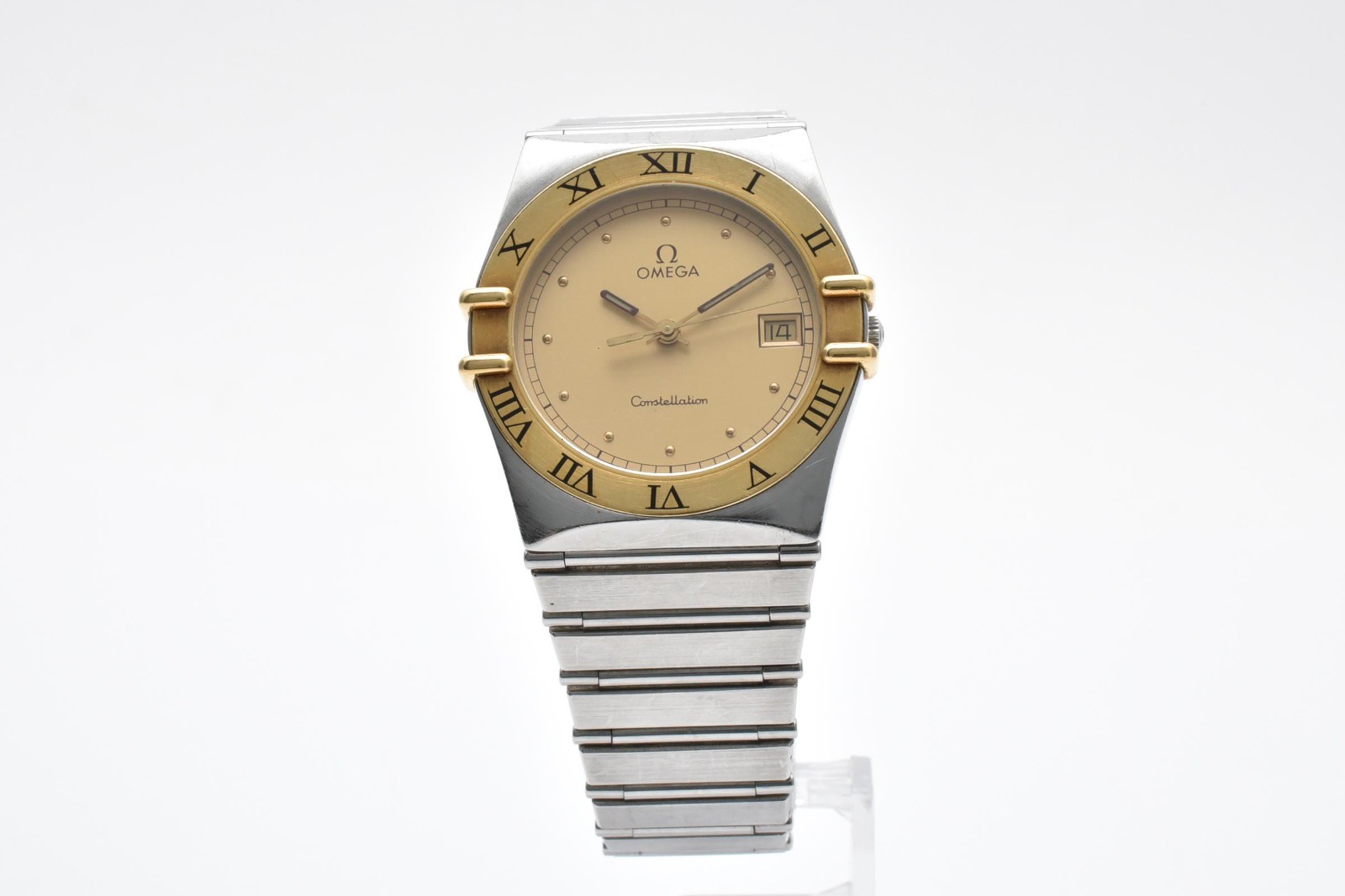 【Box】Omega Constellation 396.1080 Rare Cal.1441 Gold Steel Quartz Mens Works #87