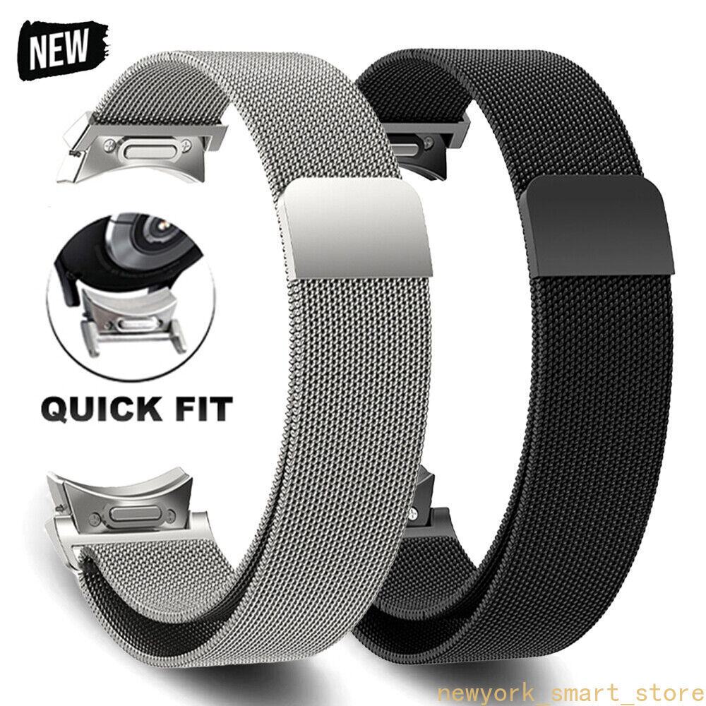 Quick Fit Milanese Metal Band Strap For Samsung Galaxy Watch 4 5 6 40/44/43/47mm