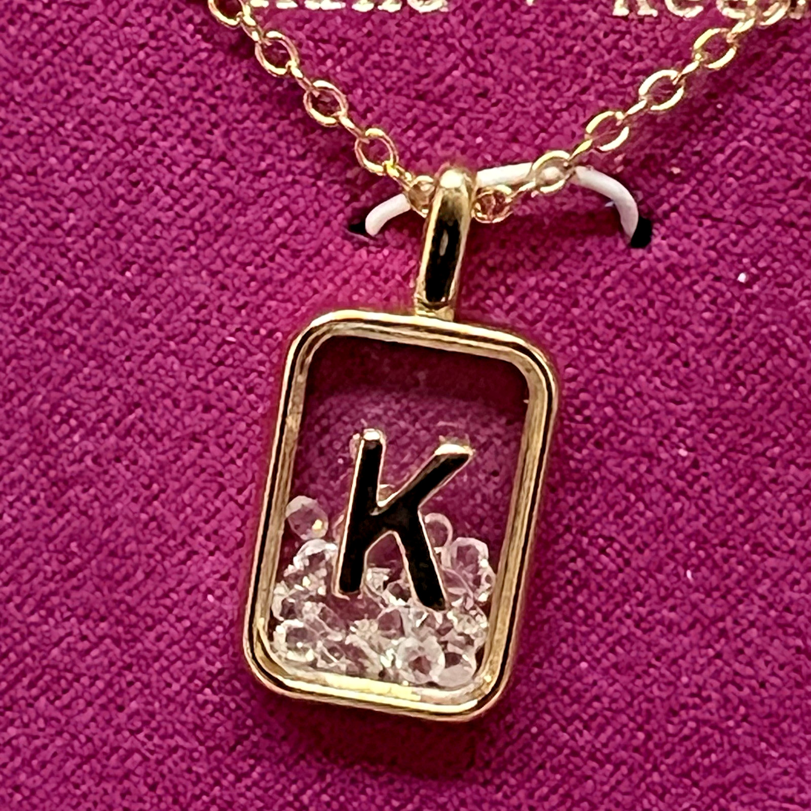 NWT 14k Gold Dip Cubic Zirconia Pierced Initial “K” Shaker Necklace – a New Day