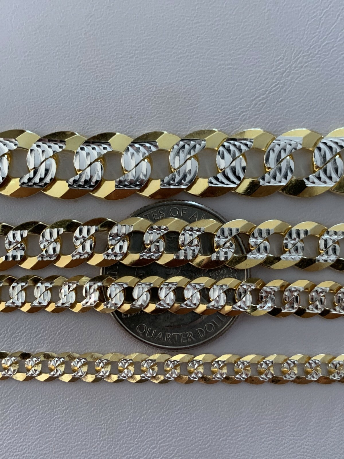 Cuban Link Chain Bracelet 14k Gold Plated Real Solid 925 Silver Necklace 5-11mm