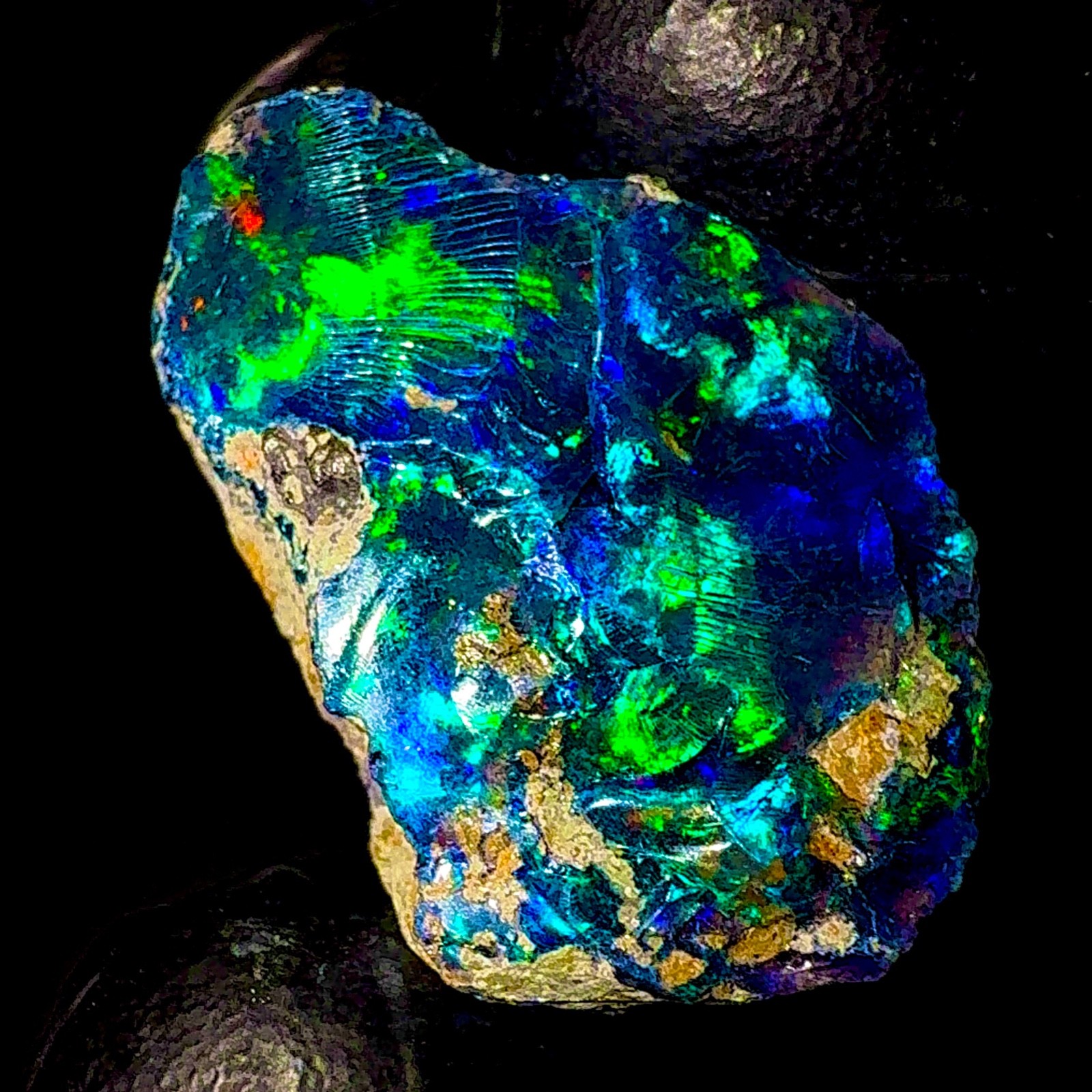 10 Ct Black dry Opal Rough, Cut Grade Fire Opal Rough, Ethiopian Multi Fire Opal