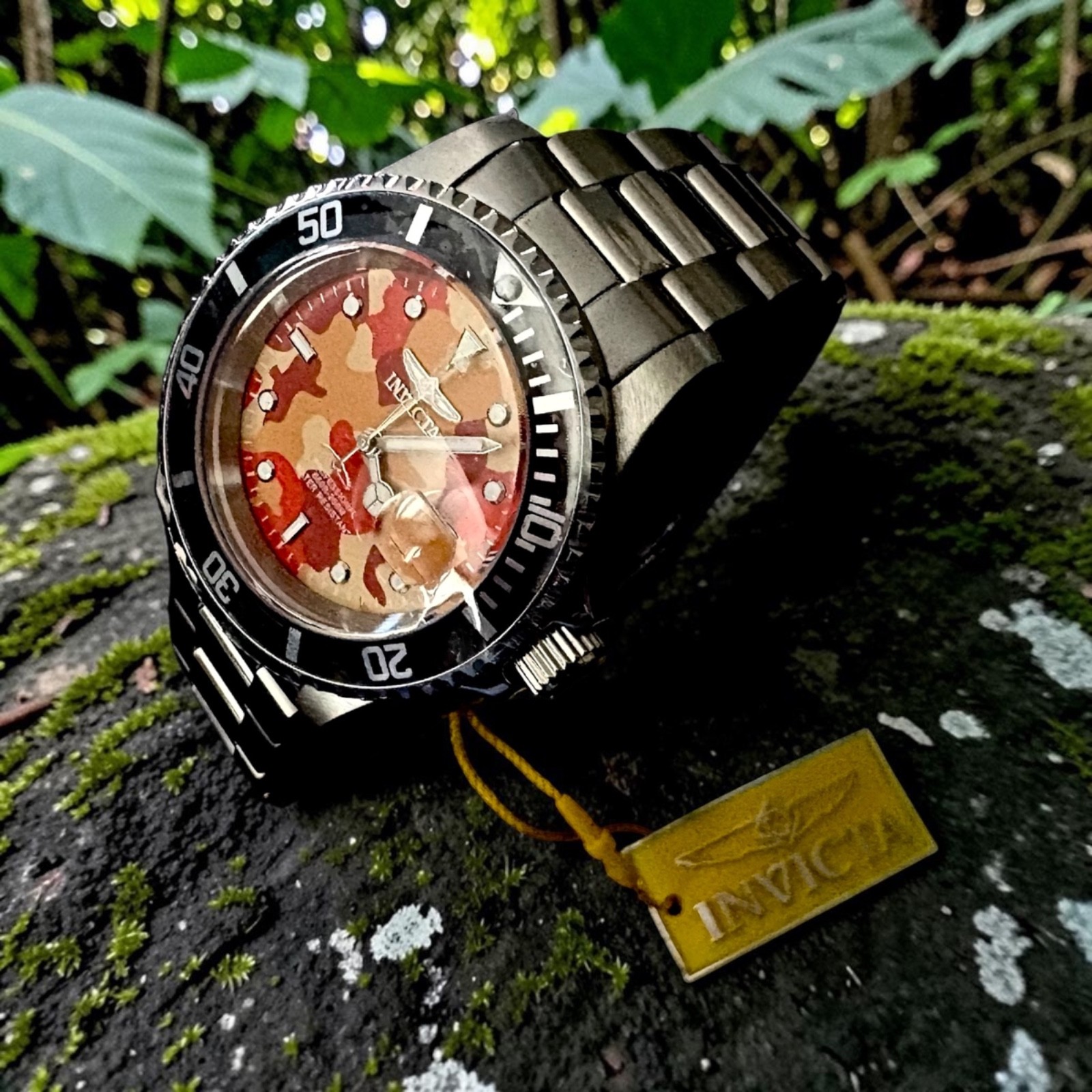 Invicta 3-Watch Camo Bundle Pro Diver Green Orange & Activa Camo Quartz