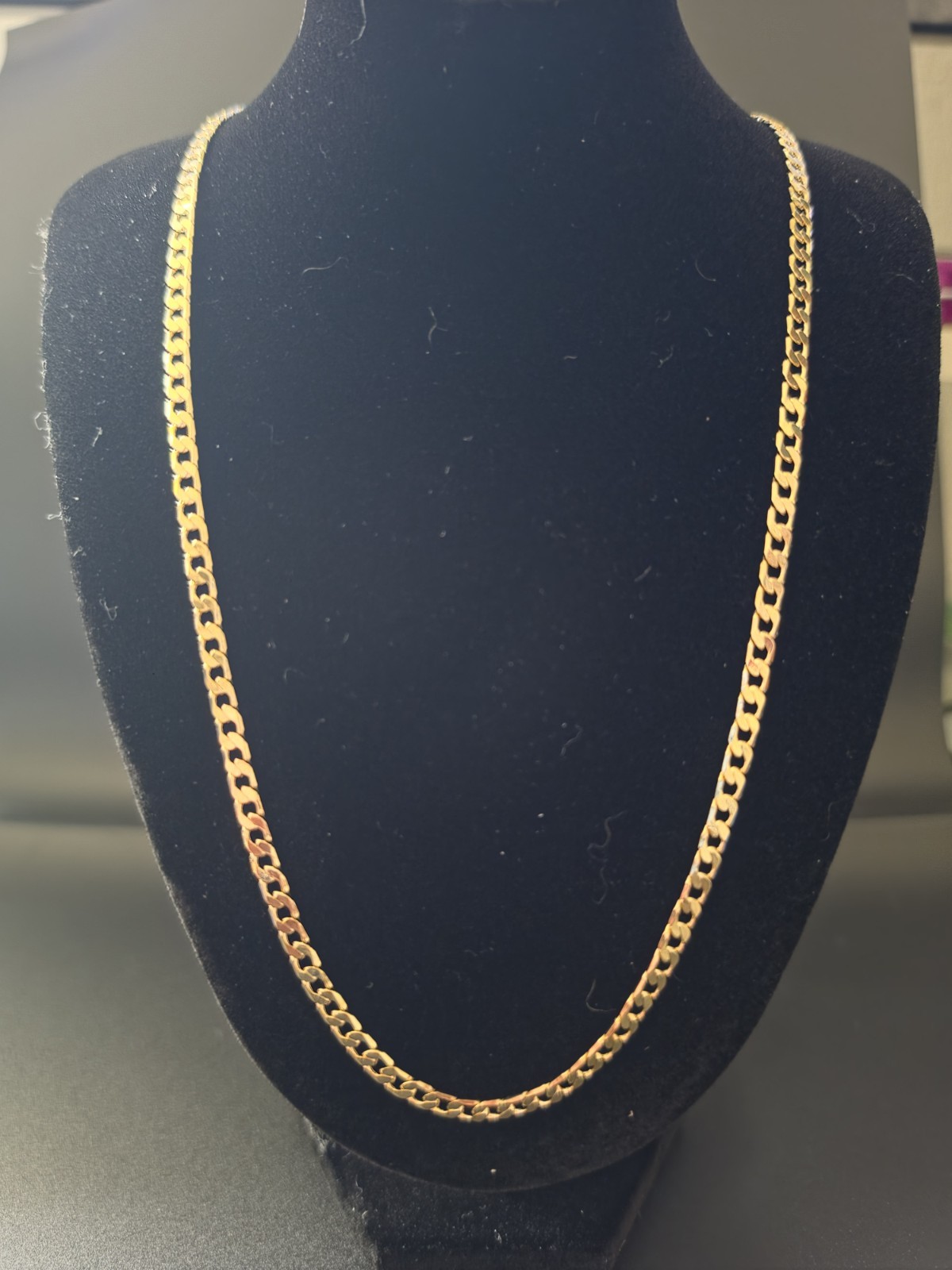 14K Gold Filled Curb Chain Necklace 30″ 3.5mm 13.73g Lobster Clasp