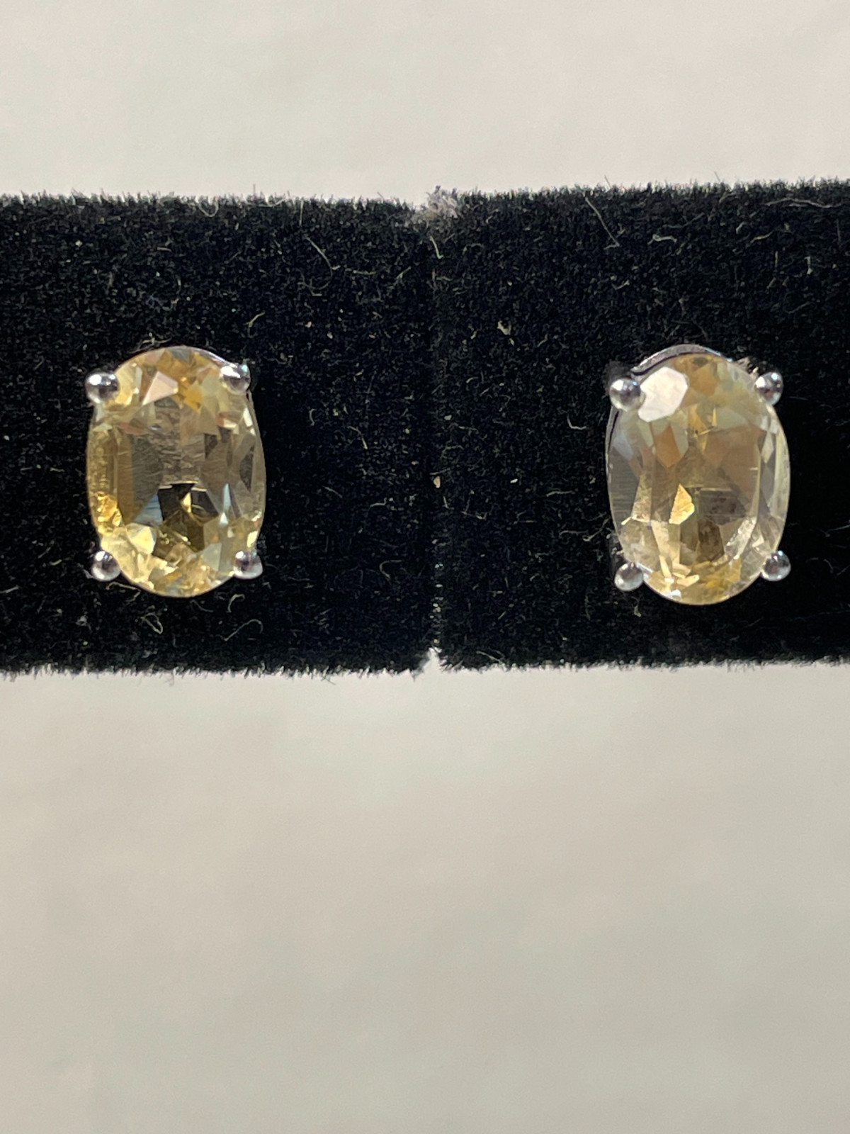 2 Ct. Citrine Stud Earrings in Solid Sterling Silver – November Birthstone