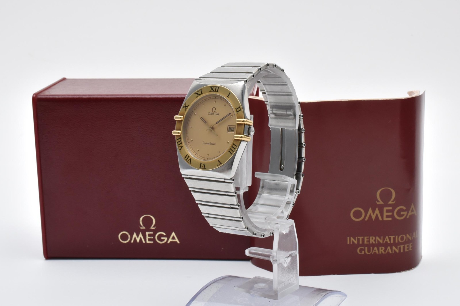 【Box】Omega Constellation 396.1080 Rare Cal.1441 Gold Steel Quartz Mens Works #87