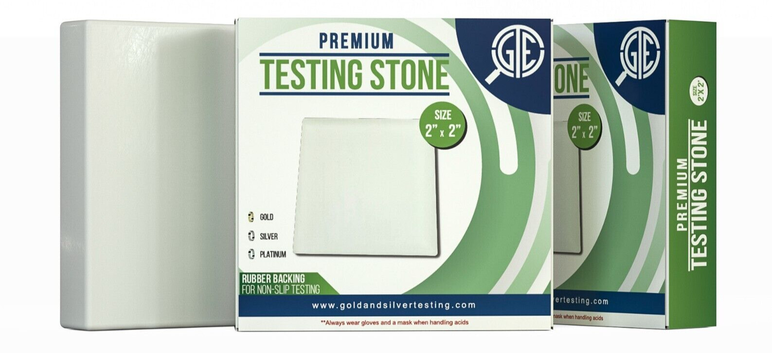 White Acid Test Stone for Gold Silver Platinum Jewelry Testing 10k 14k 18k 24k