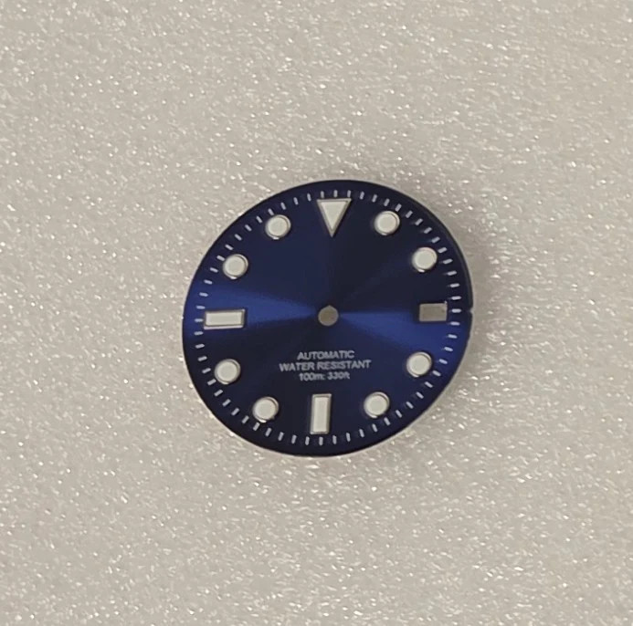 Dial 29.0mm No Logo for watch moding – BLUE – “AUTOMATIC” fits NH35 Family