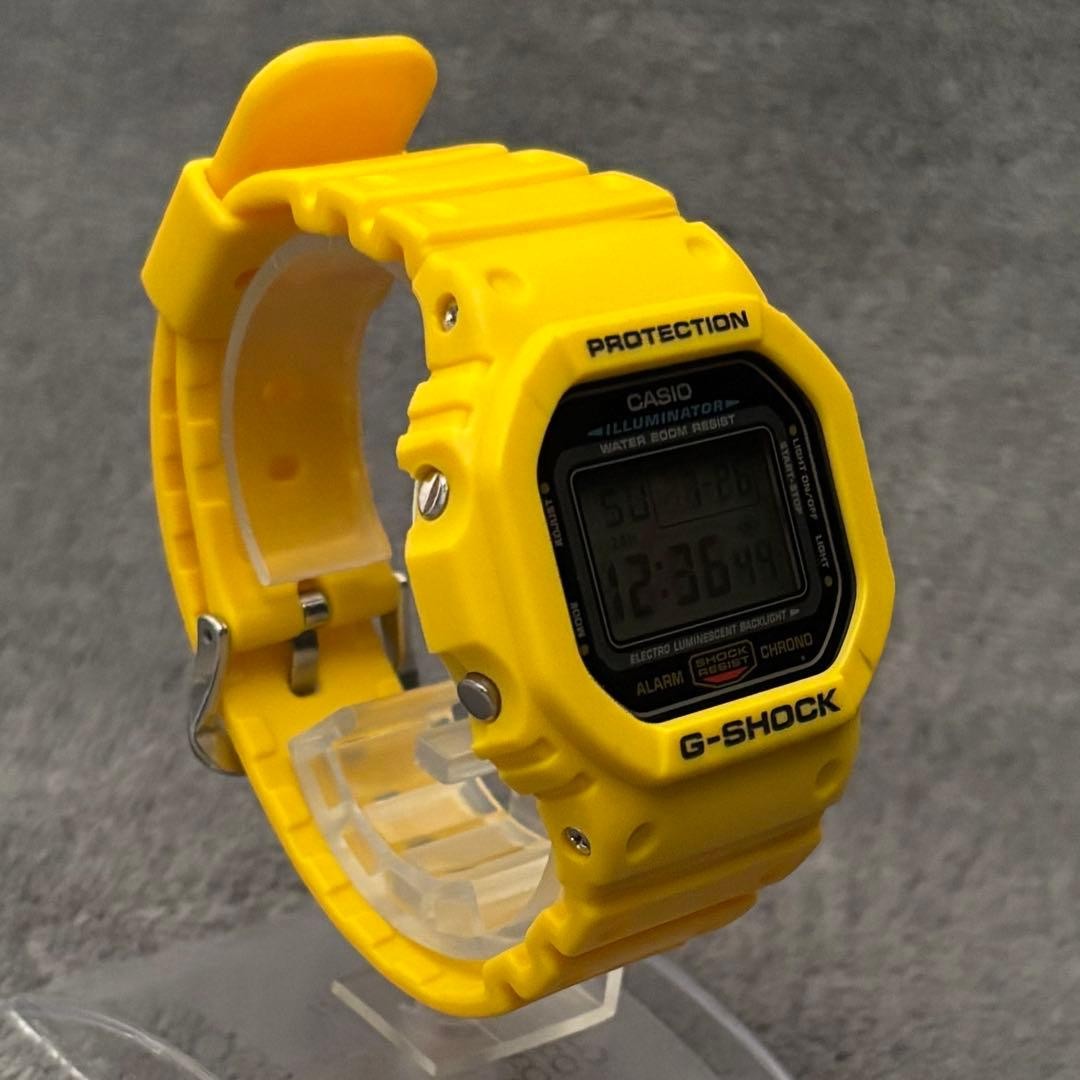CASIO G-SHOCK DW-5600E Yellow LED Digital Watch Waterproof