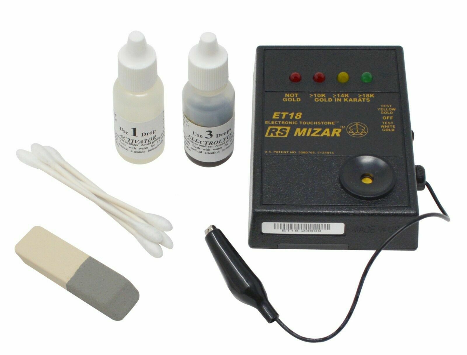 ET-18 Mizar Gold Tester ET18 Electronic Gold Carat Purity Value 10K 14K 18K USA