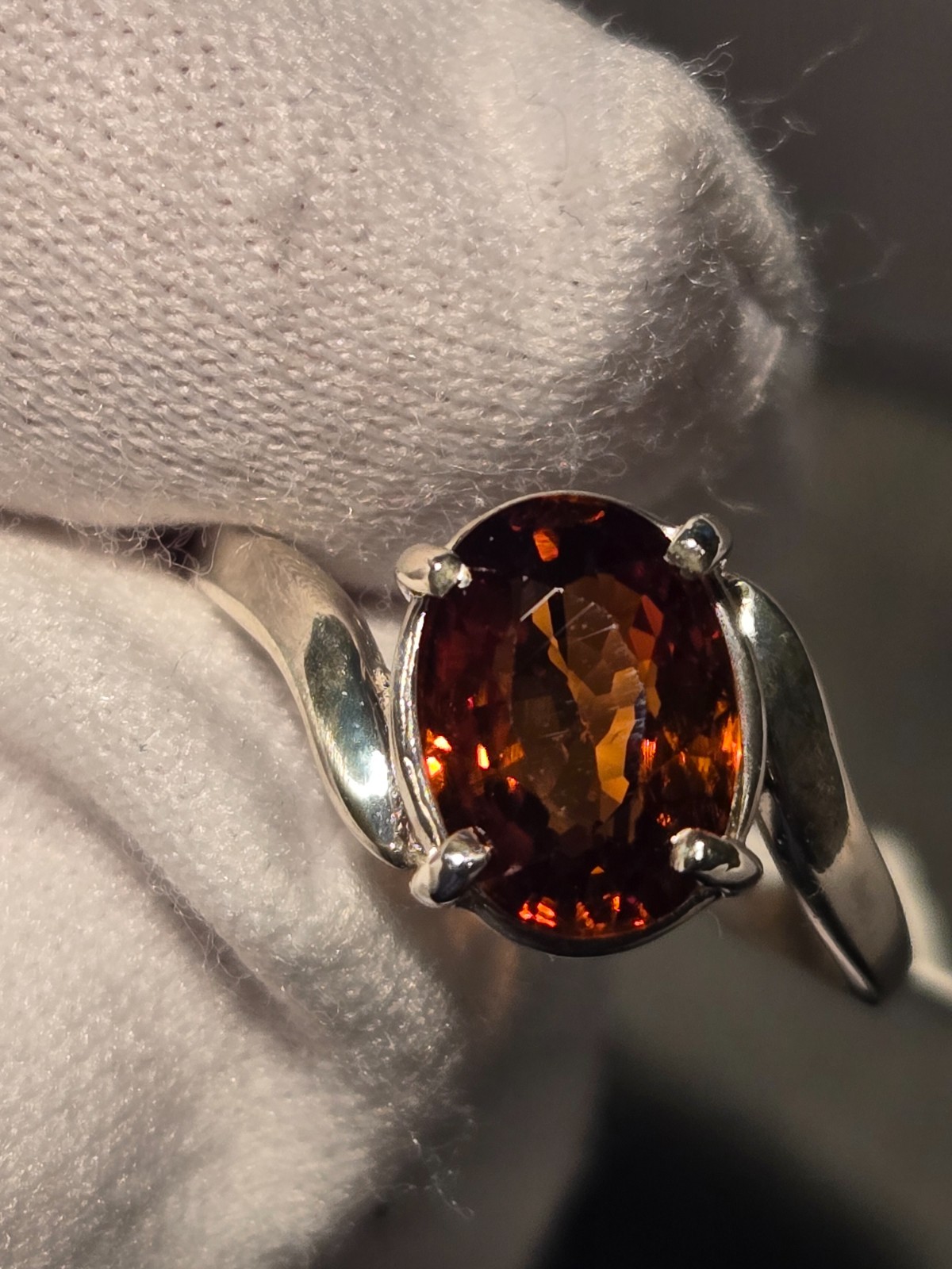 FINE IMPERIAL ZIRCON STERLING SILVER RING! 2.86CT, RICH COLOR, DEPTH, LUSTER!!