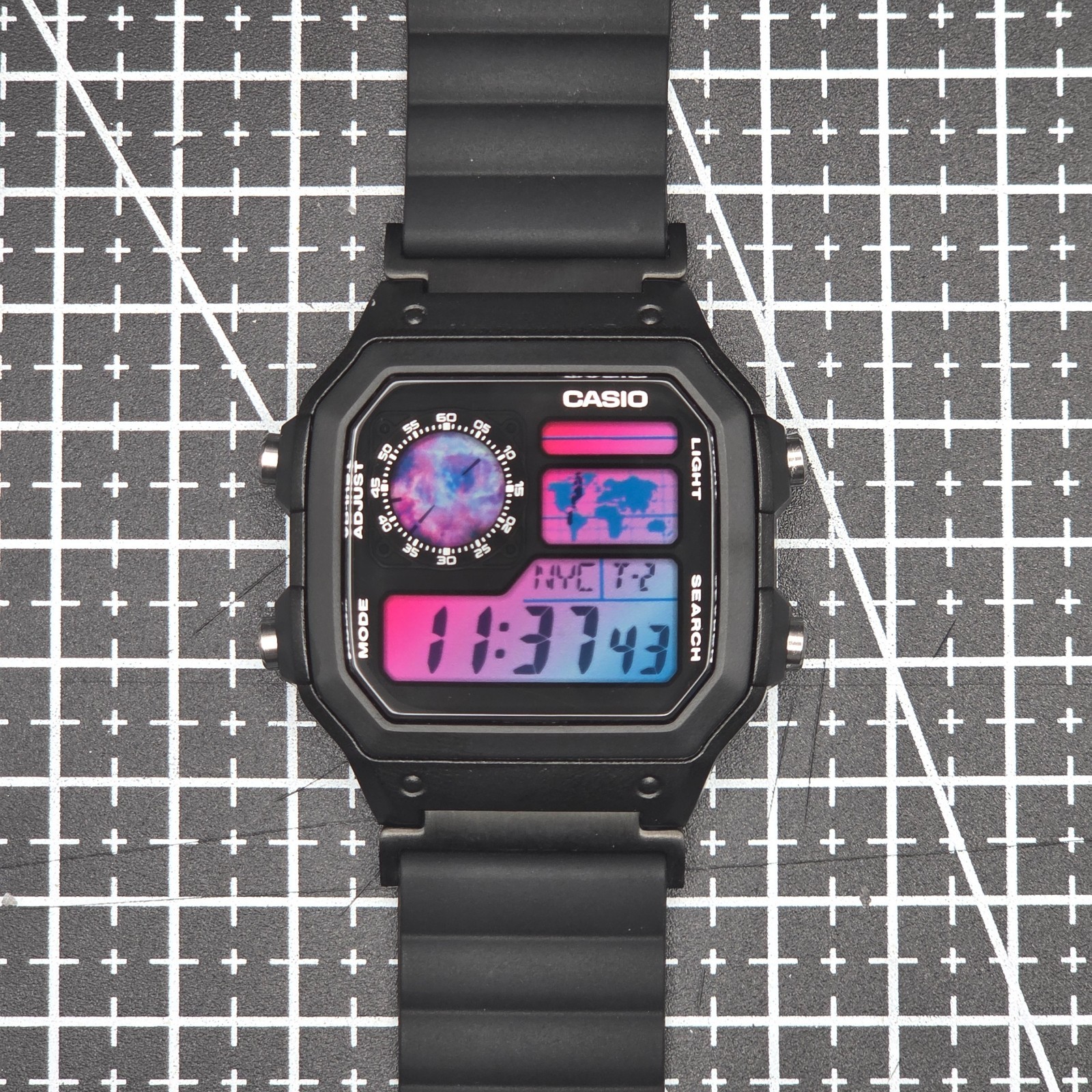 New Casio Royale AE1200 Mod – Event Horizon. Nebula Gradient. Hydromod.