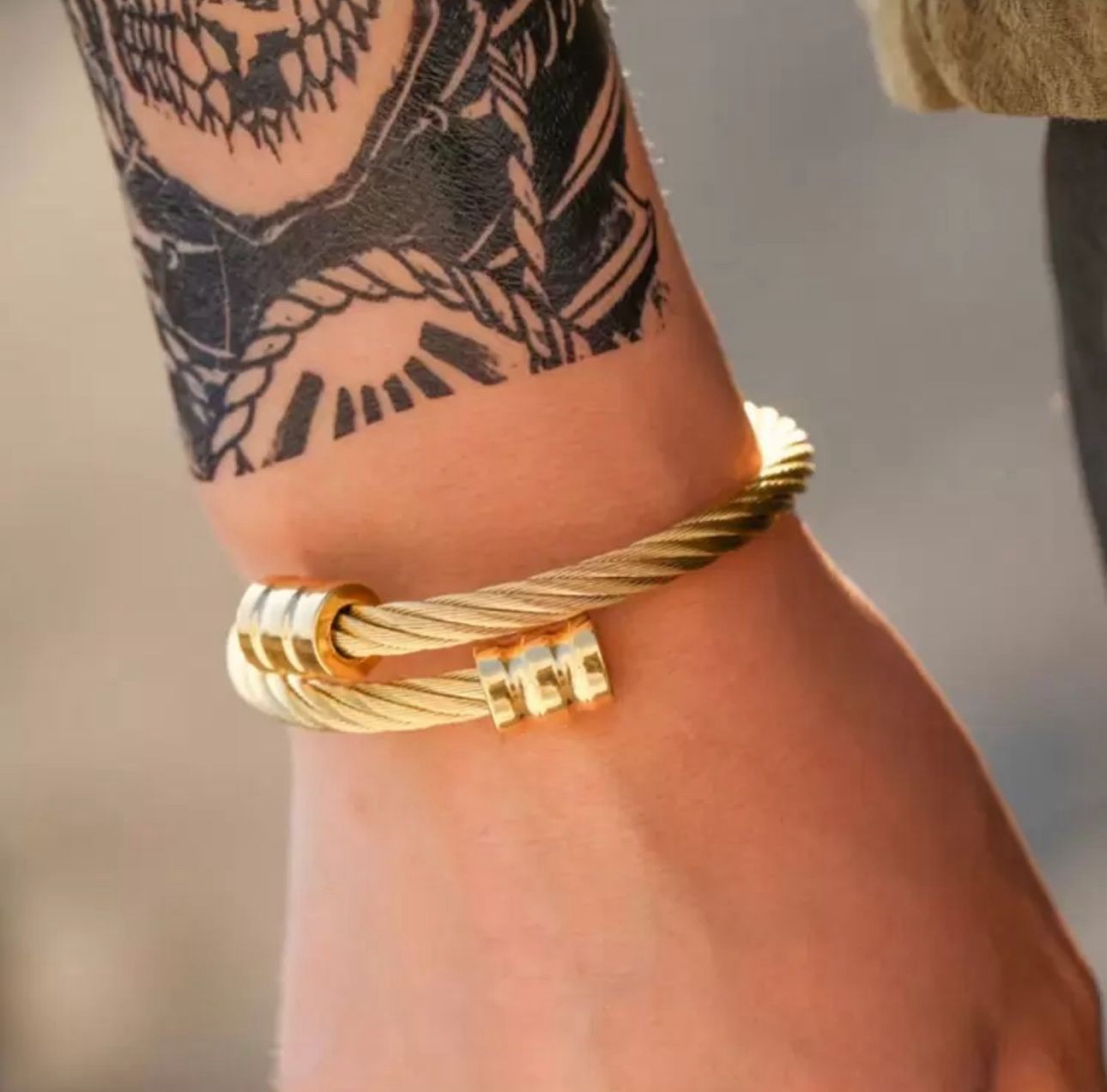Men’s Unisex Golf Cuff Bangle Bracelet Stainless Steel Punk Biker Jewelry Gift