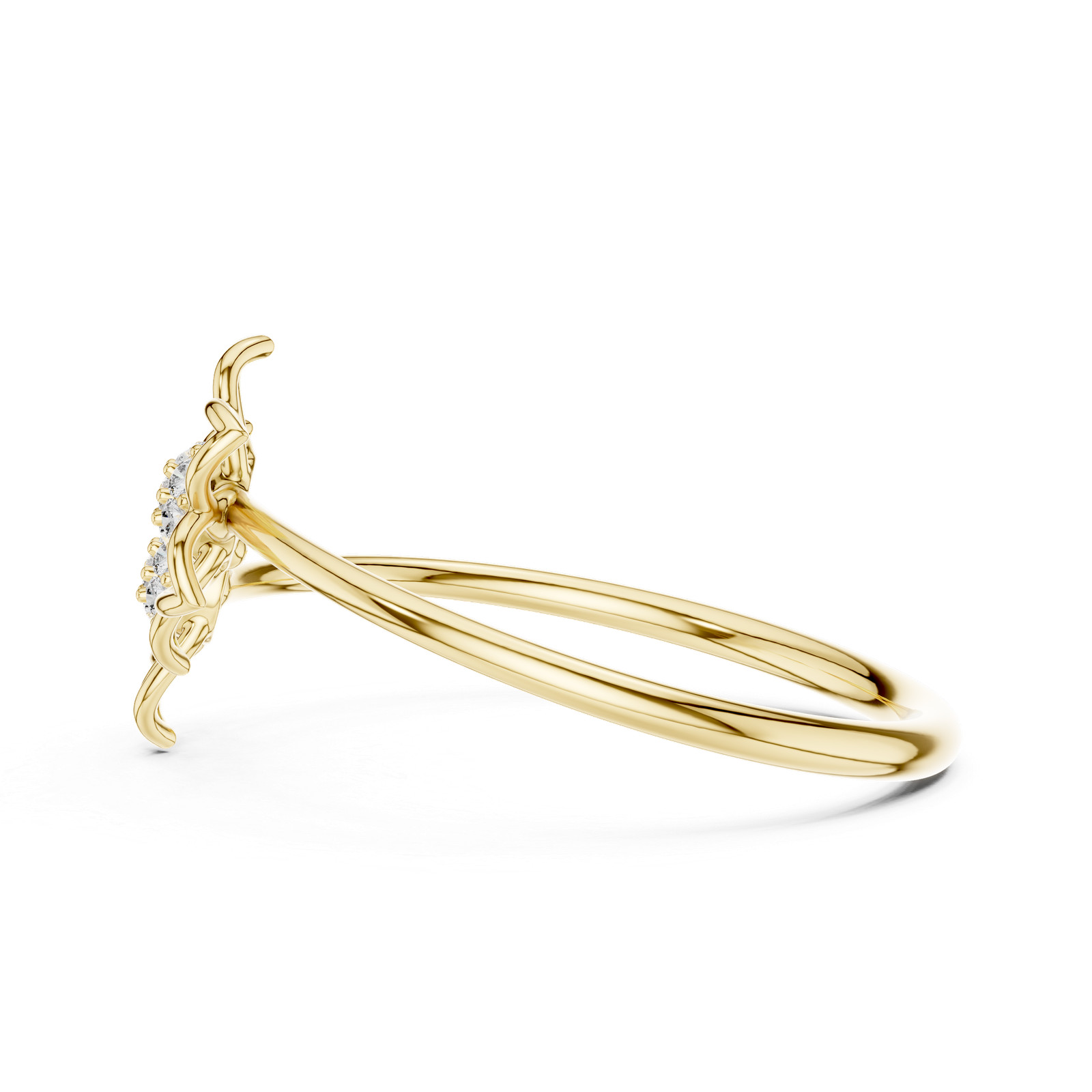 Certified VVS1 Round Natural Diamond Split Shank Anniversary Ring 14k Gold Over