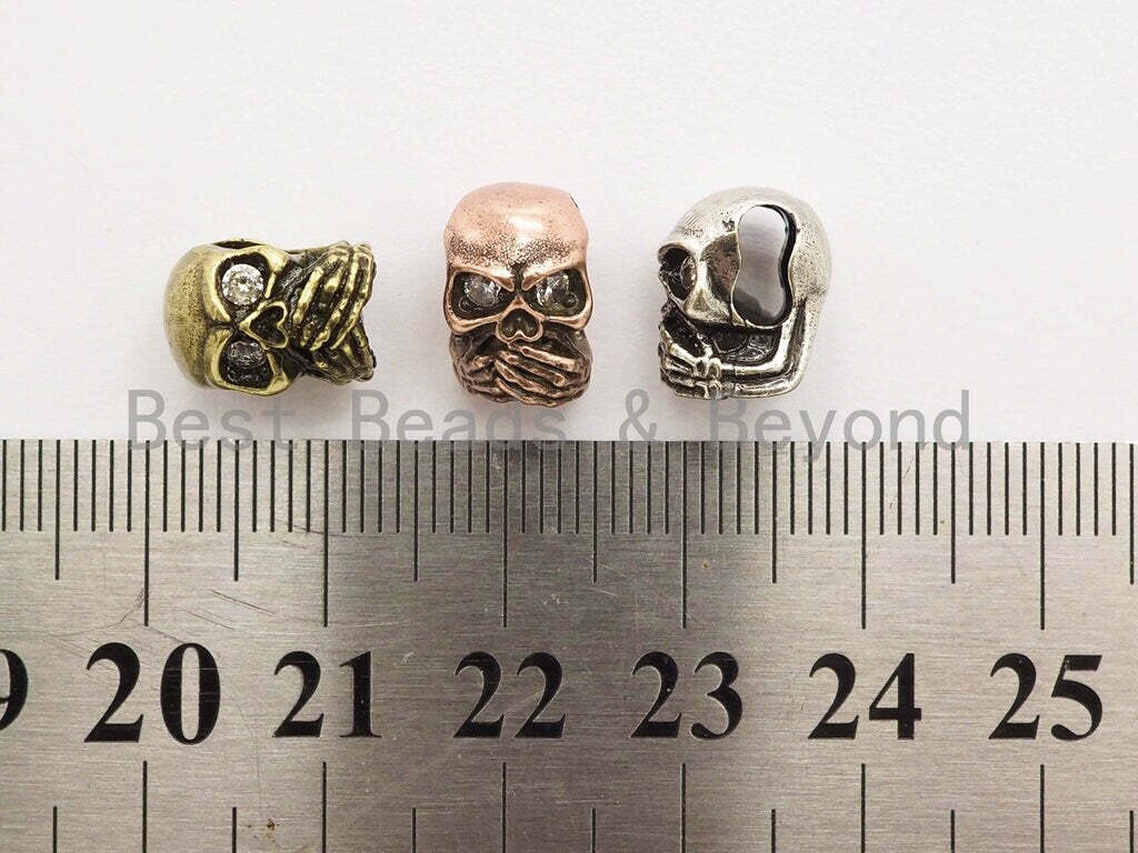 Antique Style Skull Bead for Paracord Survival Bracelet, Men’s Jewelry 8x9x11mm