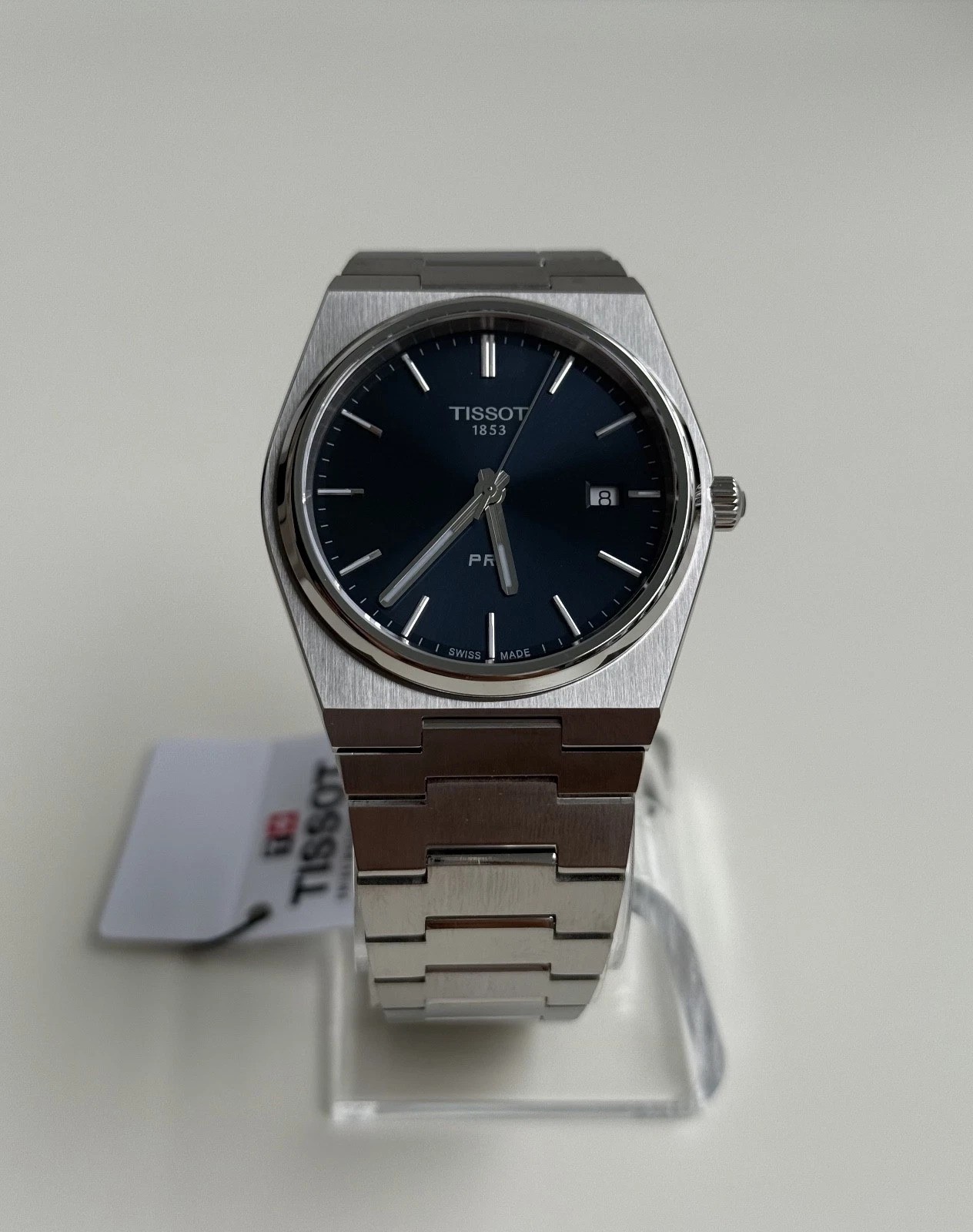 TISSOT PRX 40MM STAINLESS STEEL BLUE DIAL MEN’S WATCH T137.410.11.041.00
