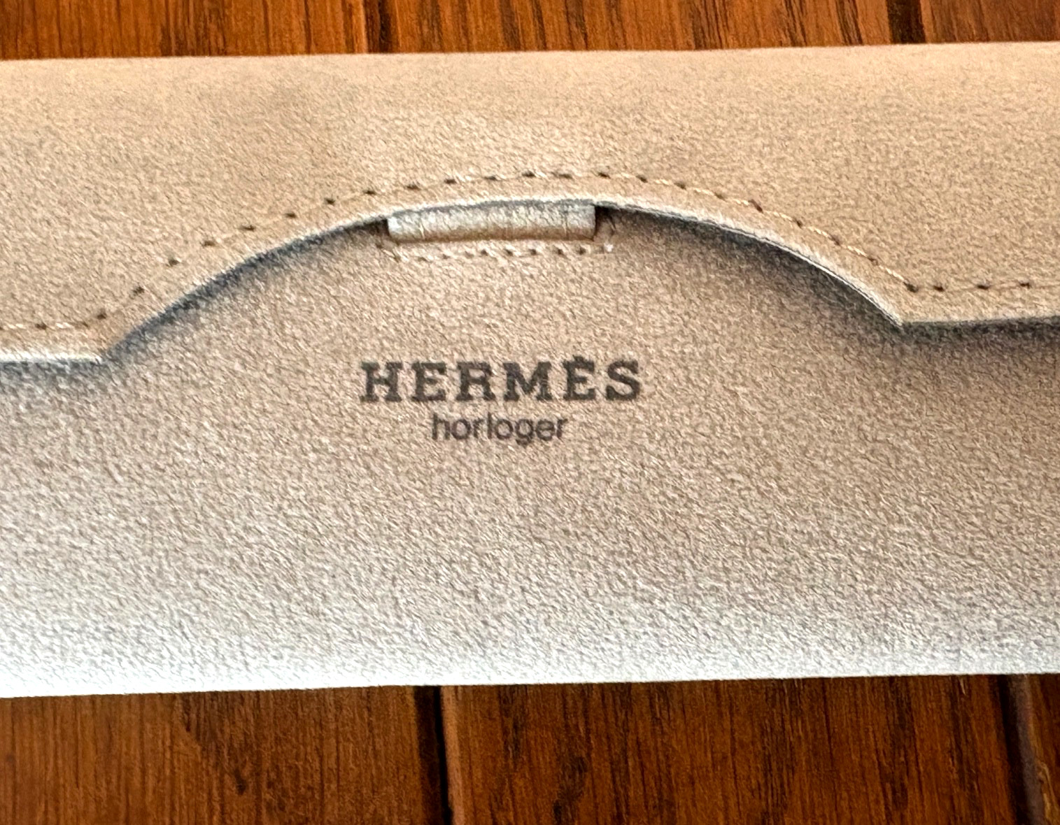 Hermes genuine Empty Watch case made of Leather with Paper Good Condition #M79