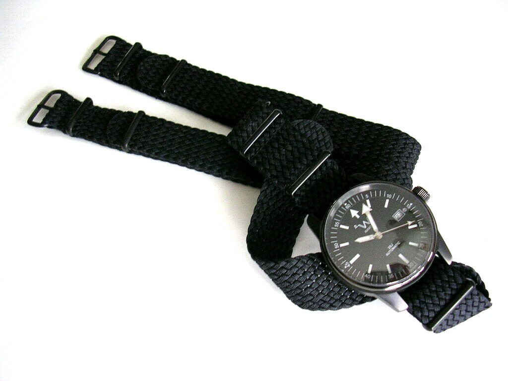 Woven Braided NATO G10 ® Ballistic PVD watchband Sport strap Bonded IW SUISSE 20