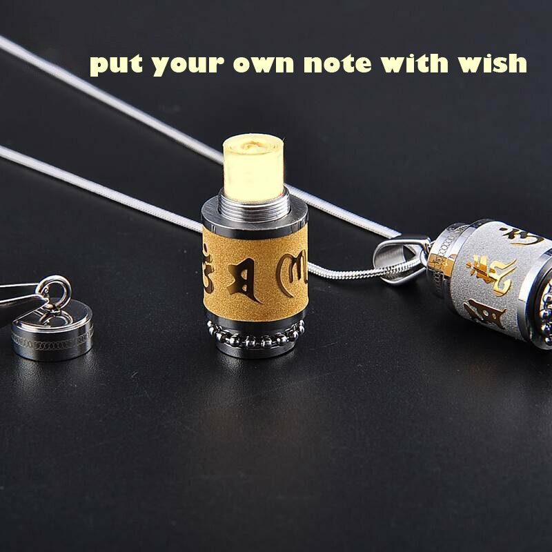 Tibetan Buddhist Cremation Memorial Ash Urn Pendant Necklace For Ashes Holder