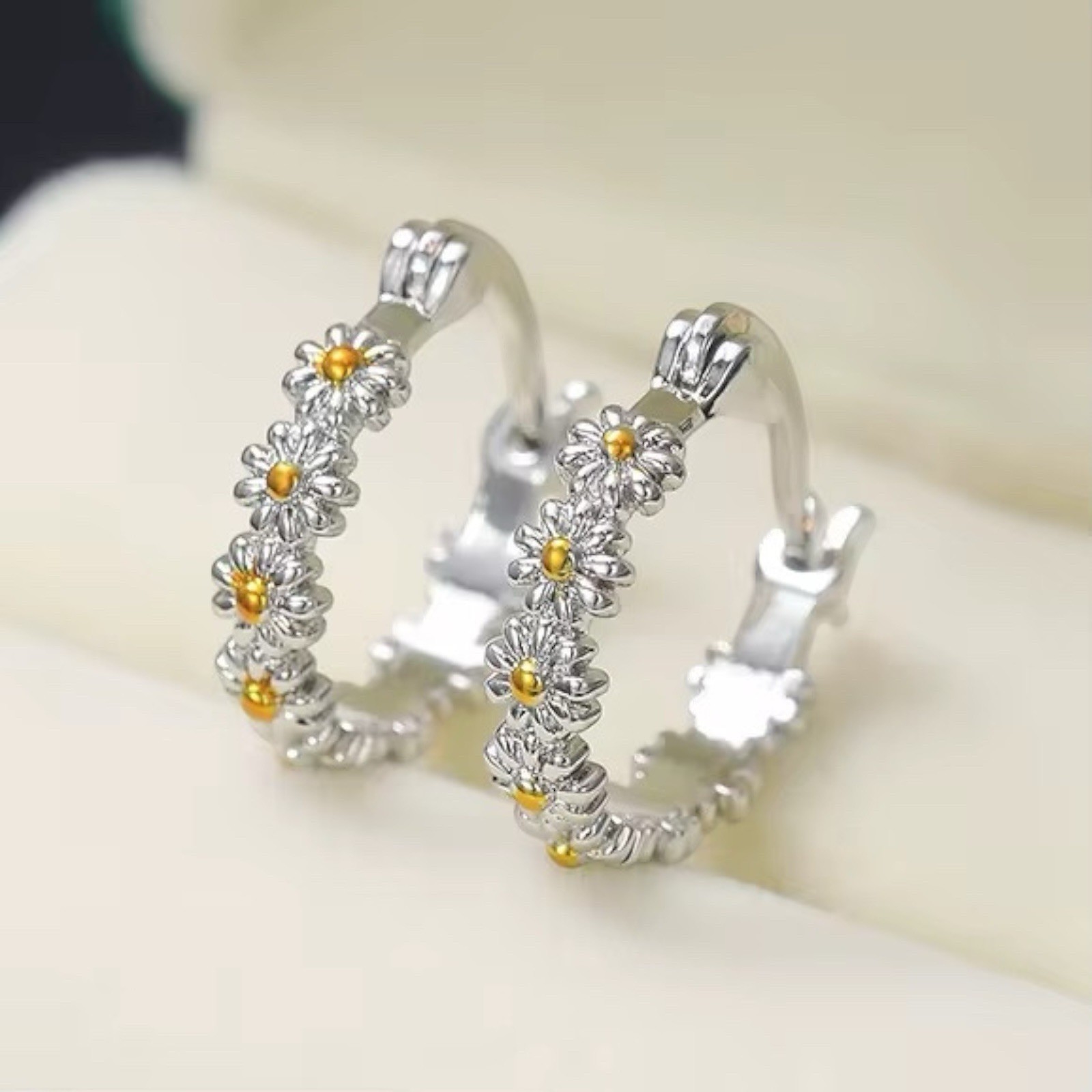Stud Earrings Silver Plated Jewelry Cubic Zirconia A Pair/set Lab-Created A6