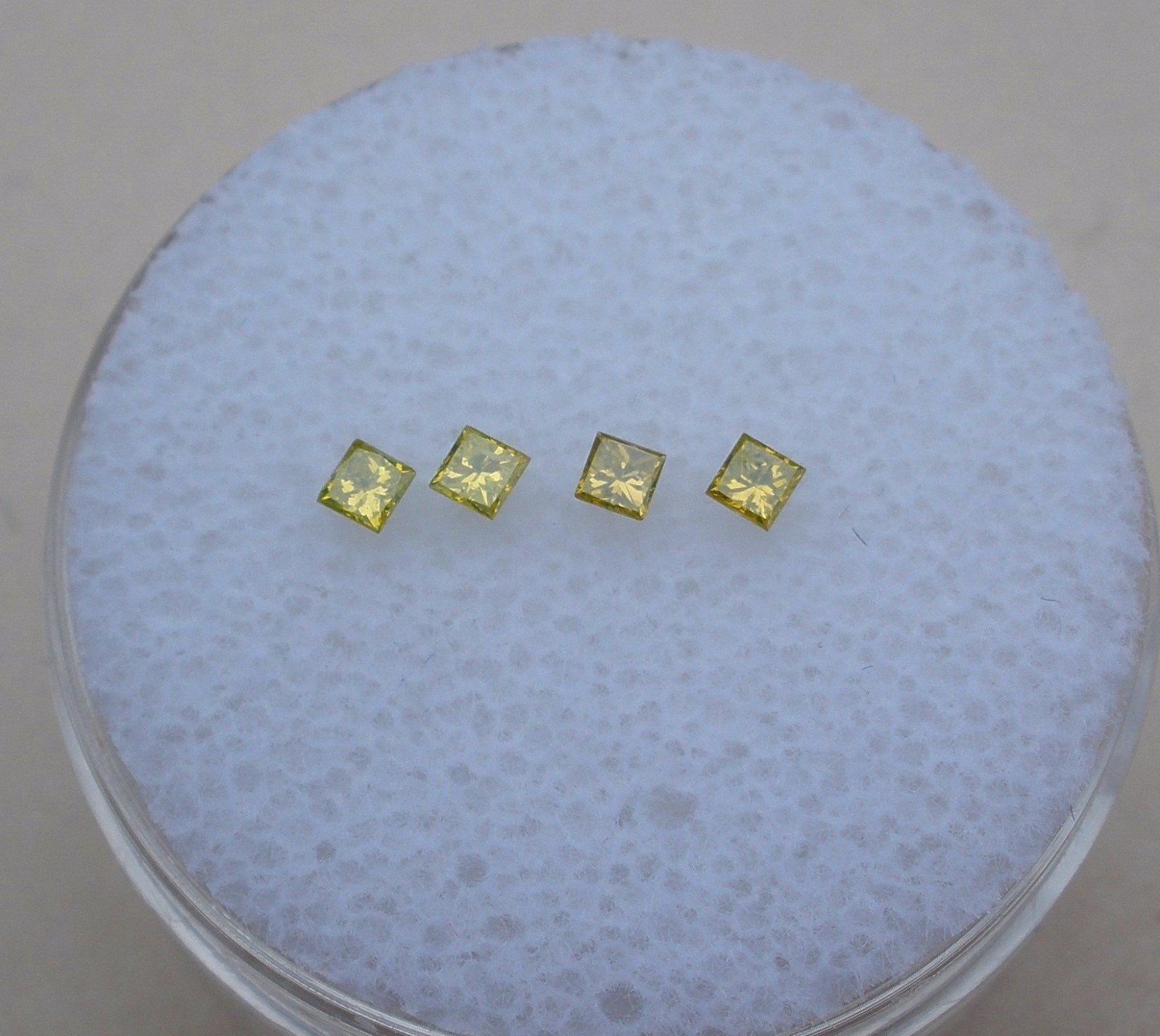 4 Yellow Princess Diamonds 1.8mm each