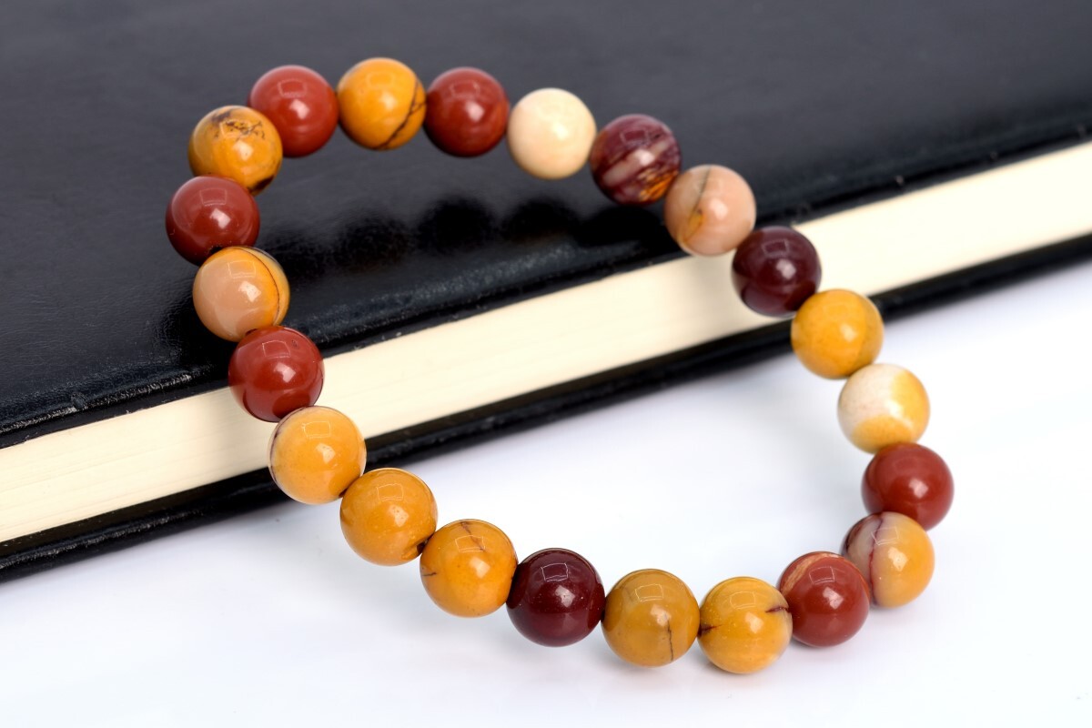 8MM Mookaite Bracelet Grade AAA Genuine Natural Round Gemstone Beads 7″