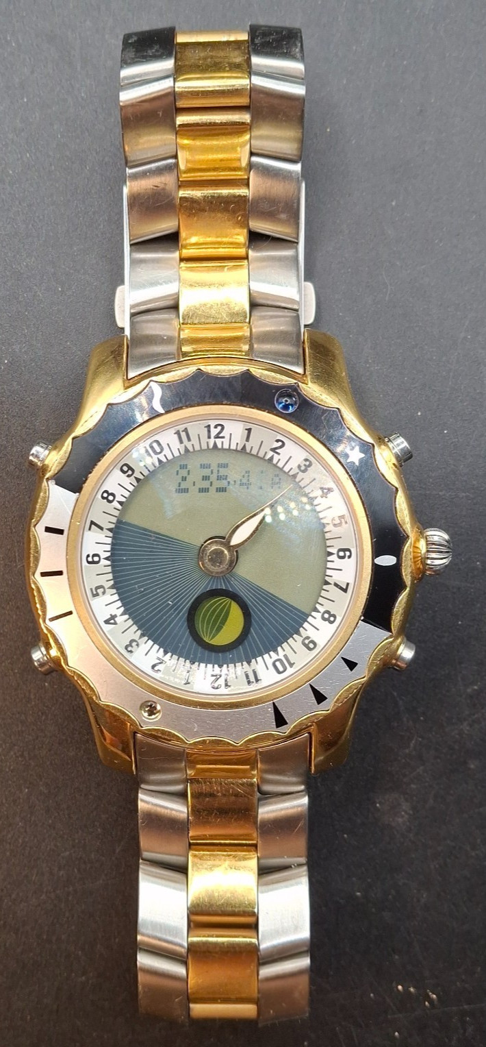 YES Solstice Analog-Digital Watch Solar Lunar Wristwatch Classic Design