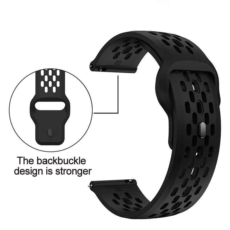 Universal Silicone Watch Strap 18mm 20mm 22mm Sport Band