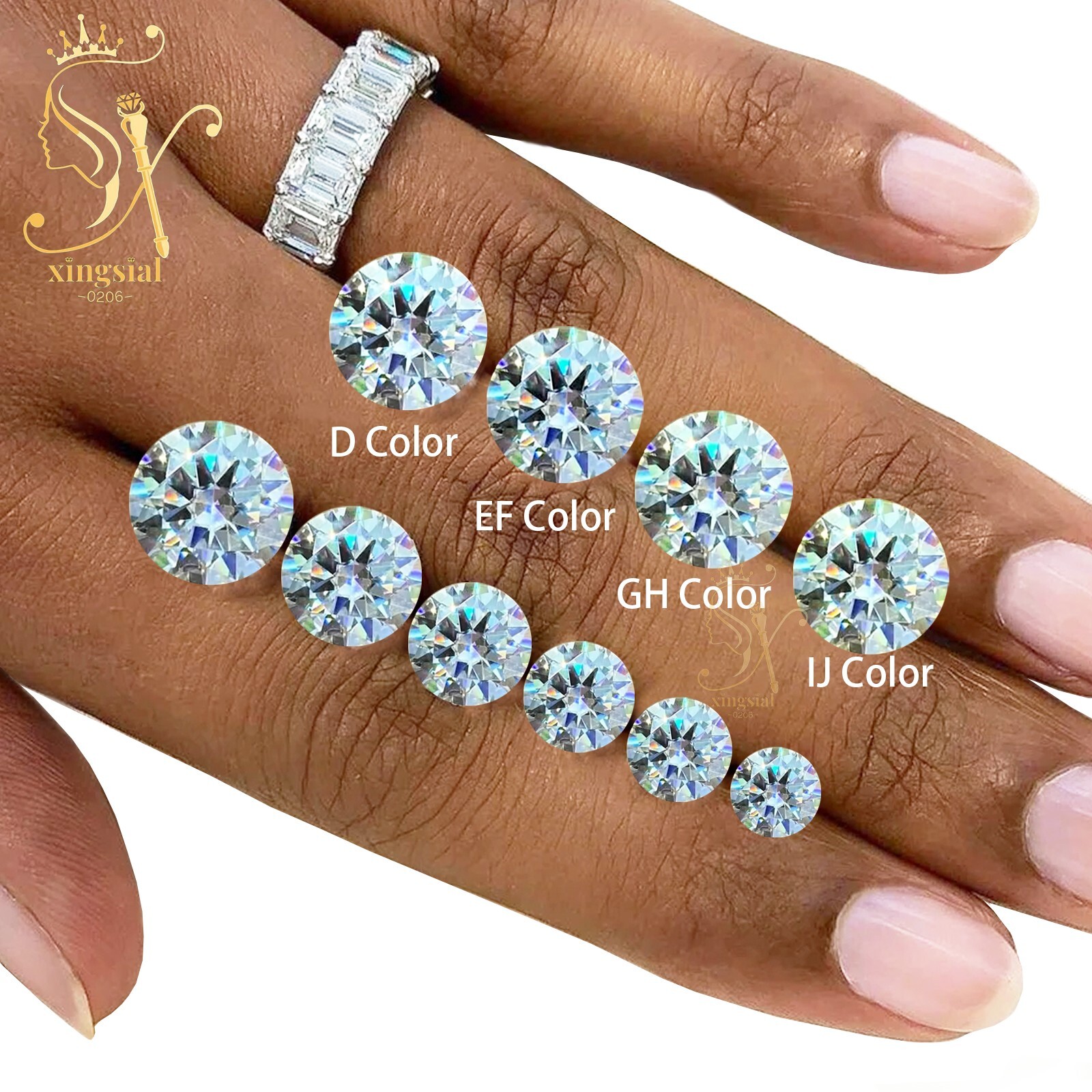 Brilliant Cut Round Moissanite Loose Stone Colour VVS1 Gemstone With Certificate