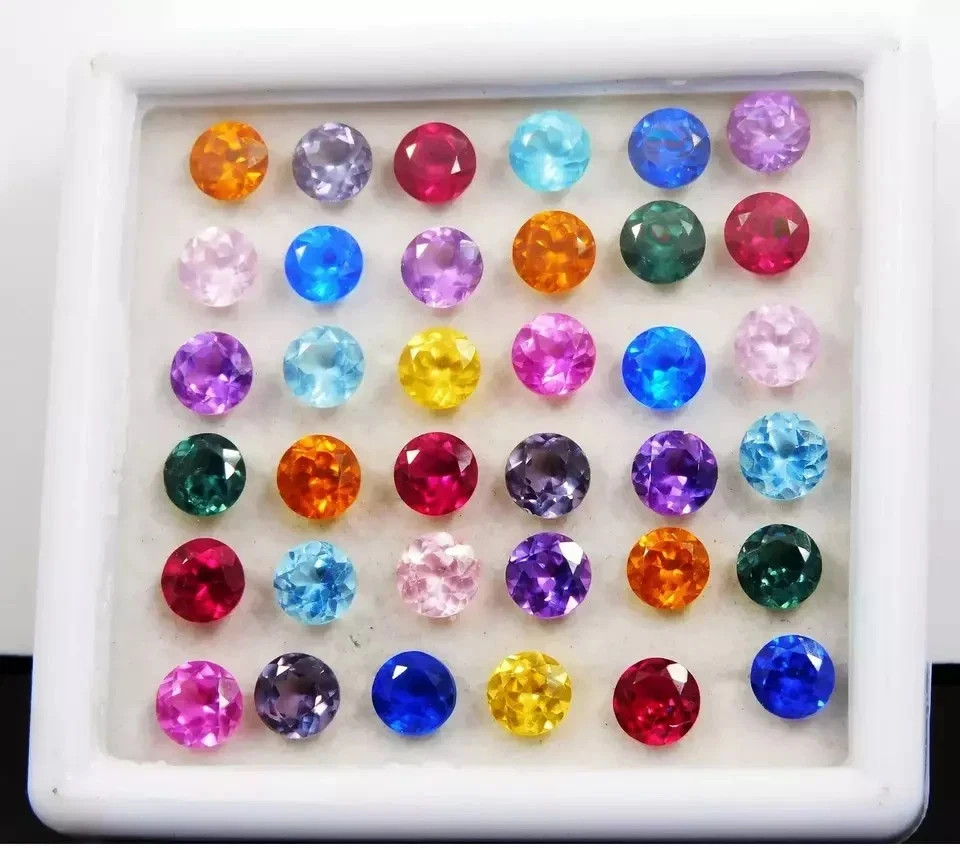 20 Pcs 6 MM Multi Color Sapphire Round Cut Natural Gemstone Lot Certified