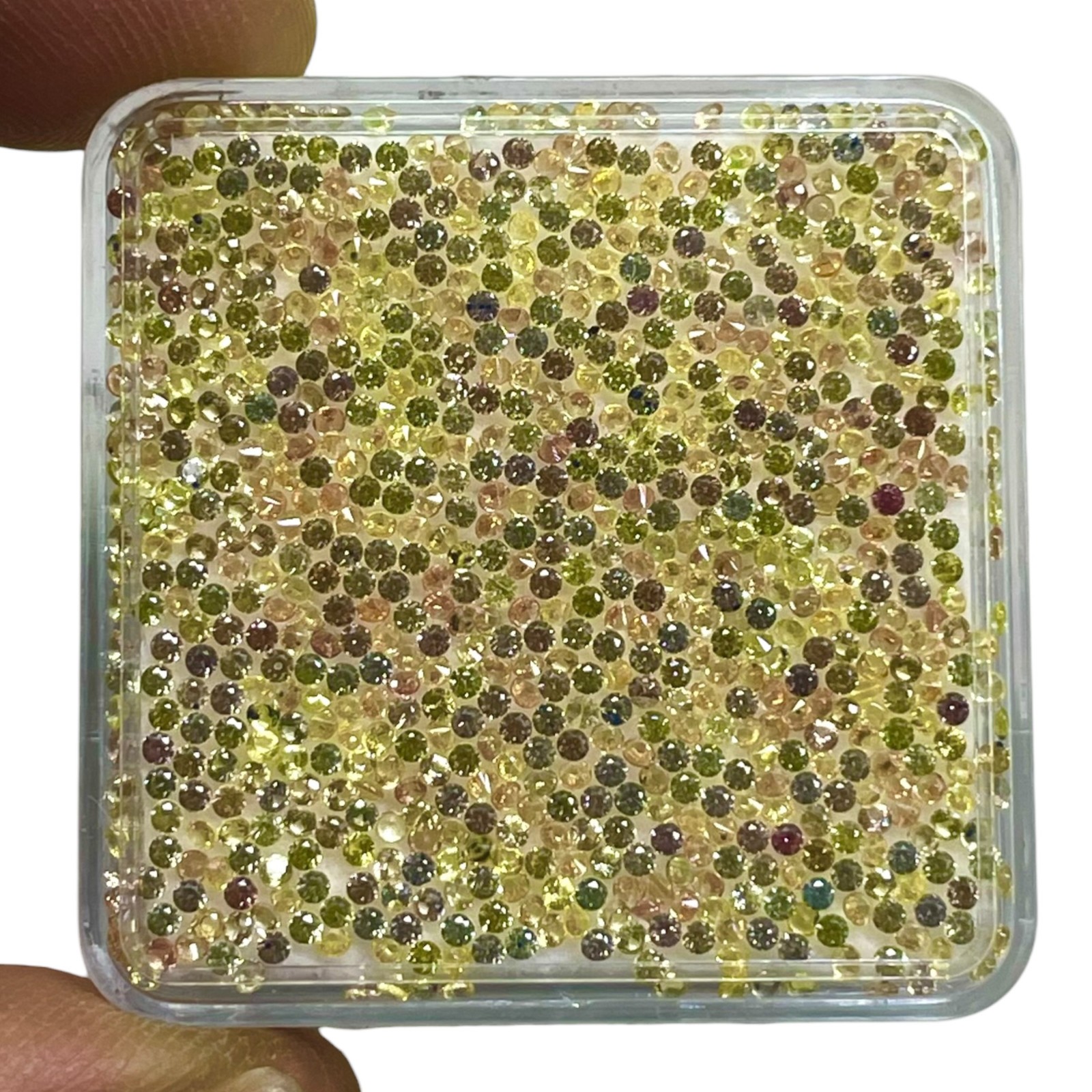 100 Pcs Natural Ceylon Yellow Sapphire 1.3mm Round Diamond Cut Loose Gemstones