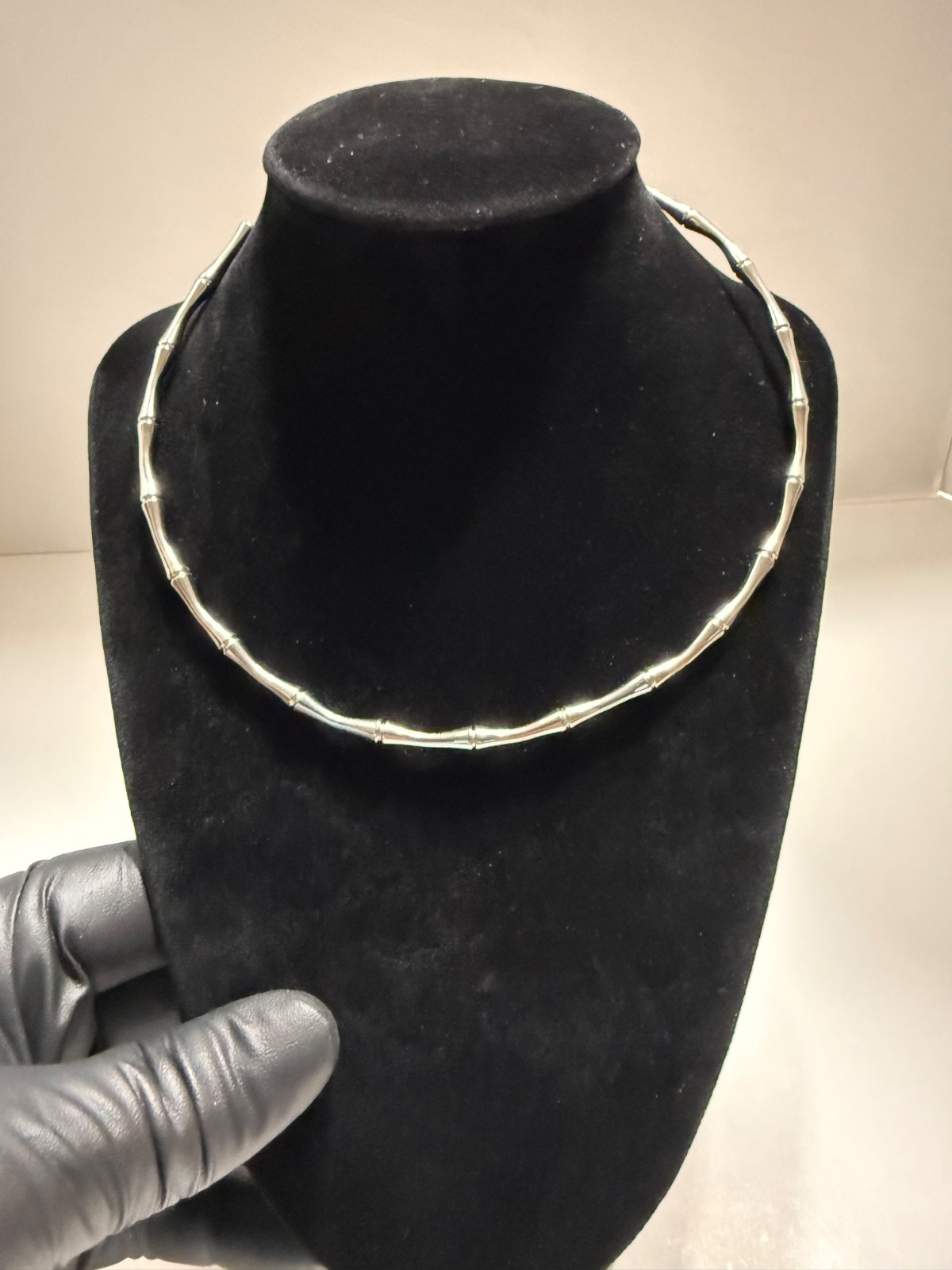 choker white gold filled