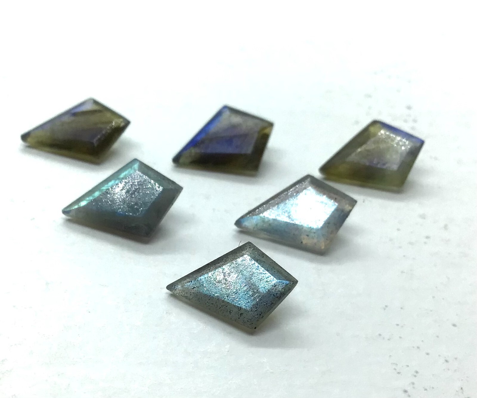 AAA Natural Labradorite Square Rose Cut Loose Gemstone For Making All Jewelry