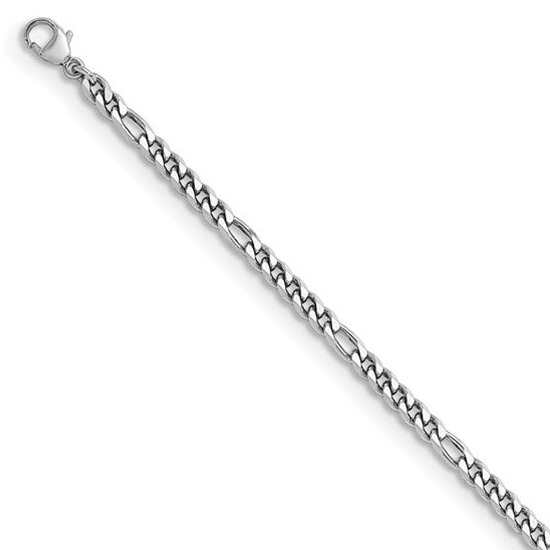 3.2mm Platinum PT950 Figaro Chain Necklace 16″ 18″ 20″ 24″ or 30″