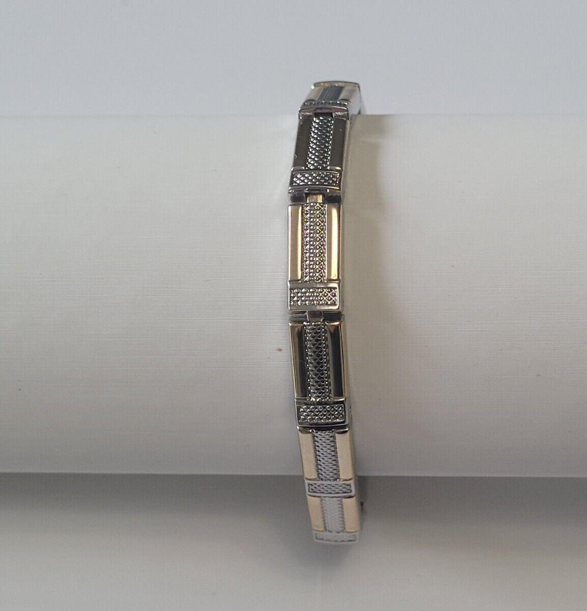 Two Tone Magnetic Link Bracelet – Silver & Gold Plated Magnetic Link Bracelet